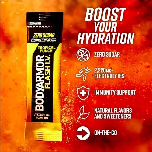 Electrolyte Drink Mix Packets – Tropical Punch, Zero Sugar, Coconut Water Powder