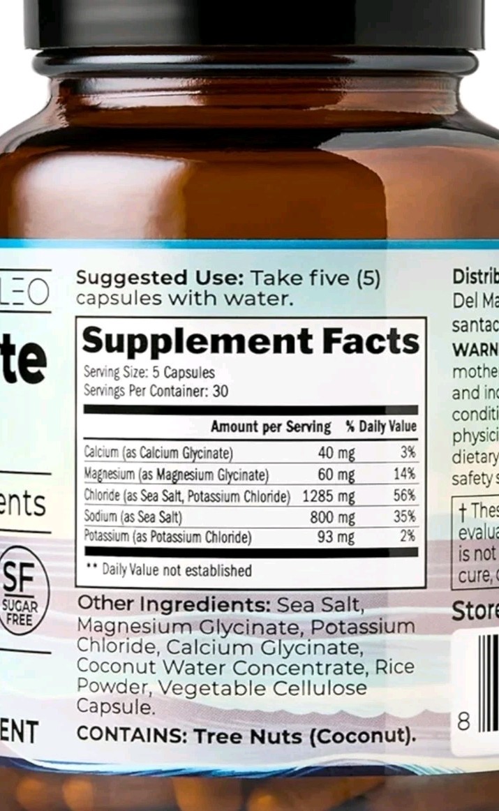 Santa Cruz Electrolyte Capsules 150 Ct Hydration Support 4 Bottles Mg KCl Na Ca