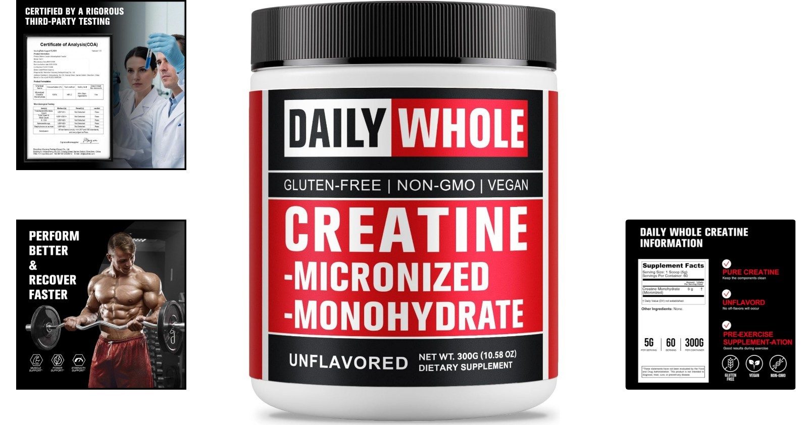High-Quality 5000mg Micronized Creatine 300g – Supports Muscle Growth & Recovery
