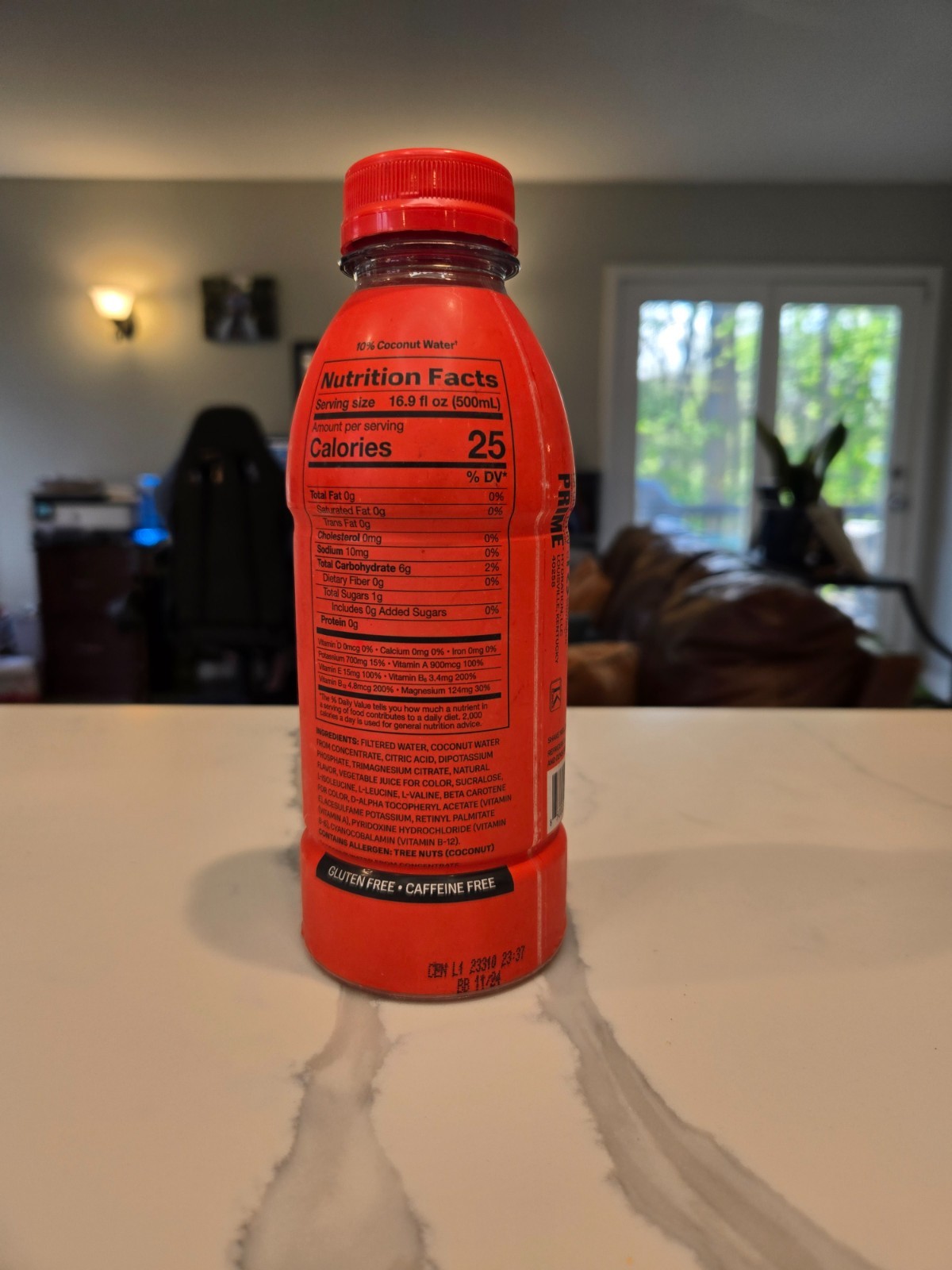 Prime Hydration Tropical Punch Drink x1 Bottle (RED)