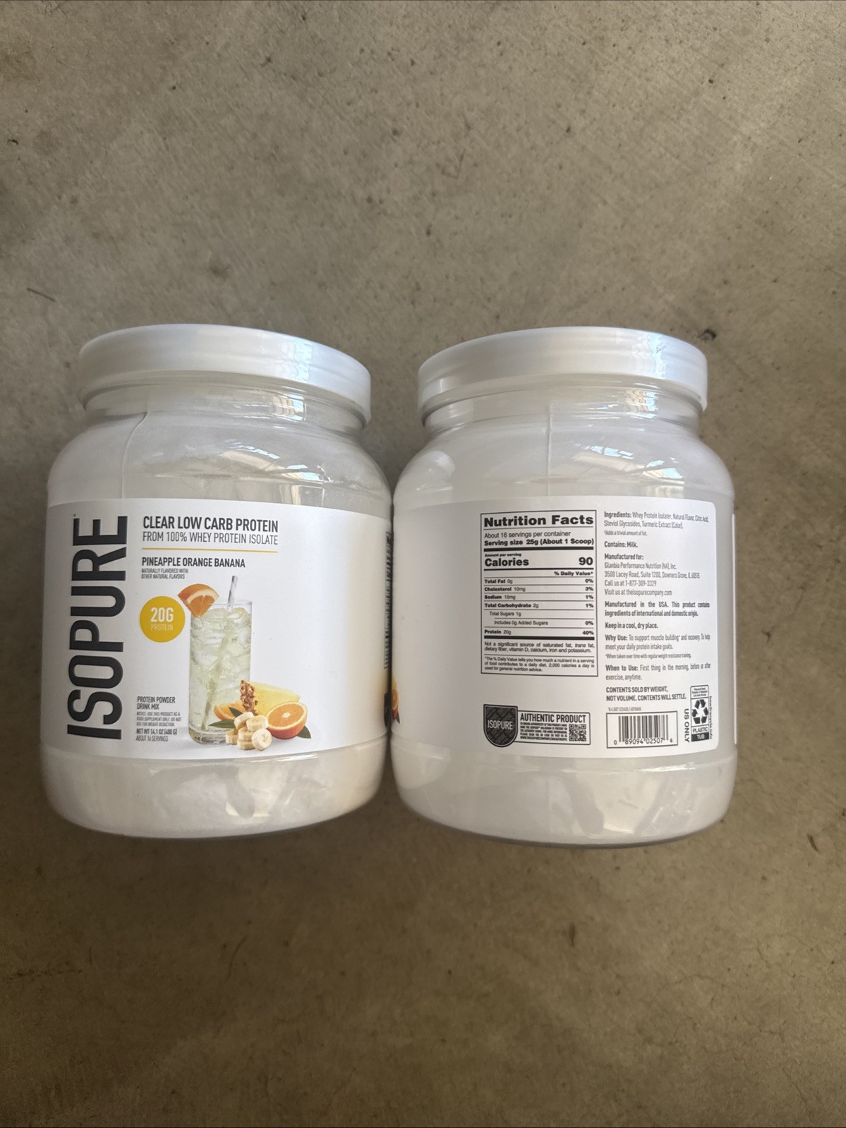 Isopure Clear 20g Whey Isolate Protein Powder – Tropical Punch – 16 Servings