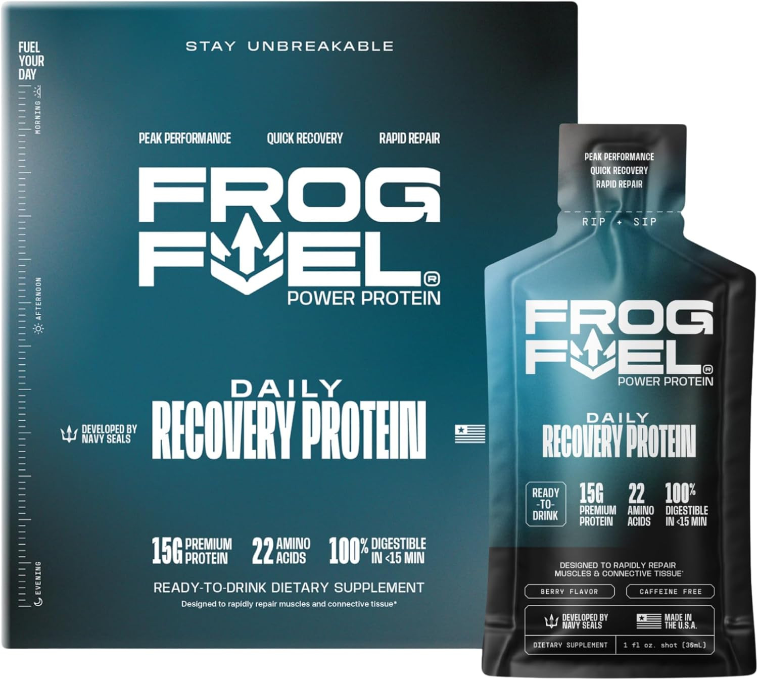 Frog Fuel Power Regular Protein Shot, 15G Protein Nano-Hydrolyzed Grass Fed Coll
