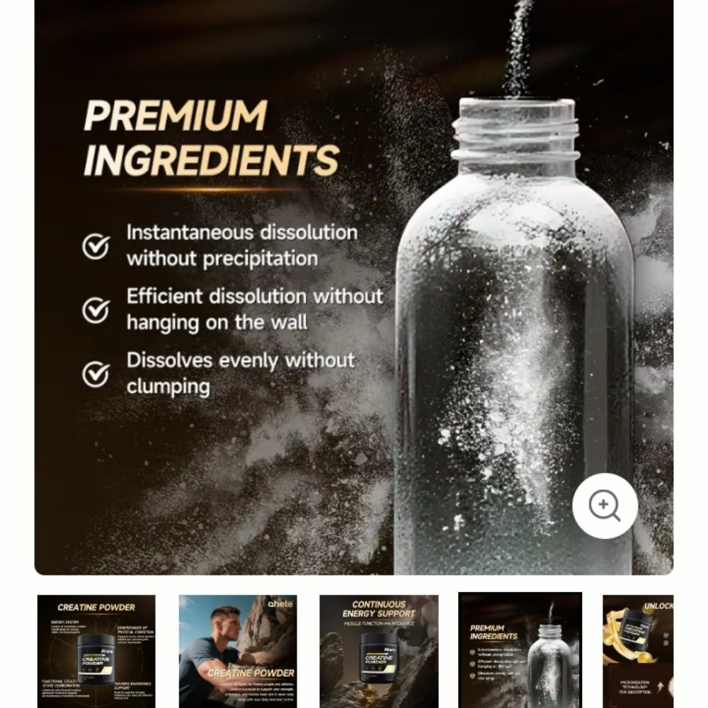 Creatine Monohydrate Powder Surgar Free 2 Pack 4 Month Supplyl Fast Absorbing