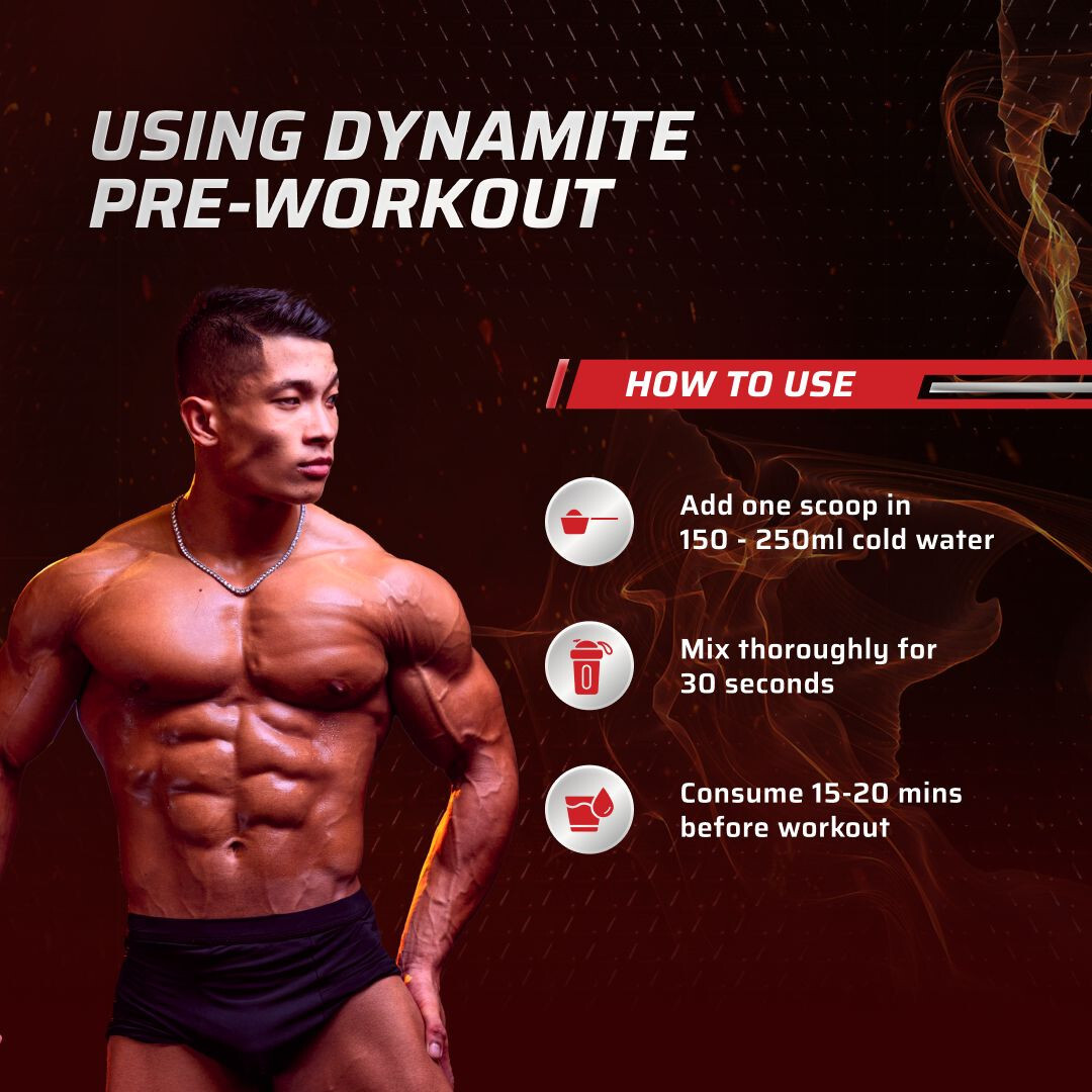 Dynamite pre workout (210g , 15 serving) fruit blast