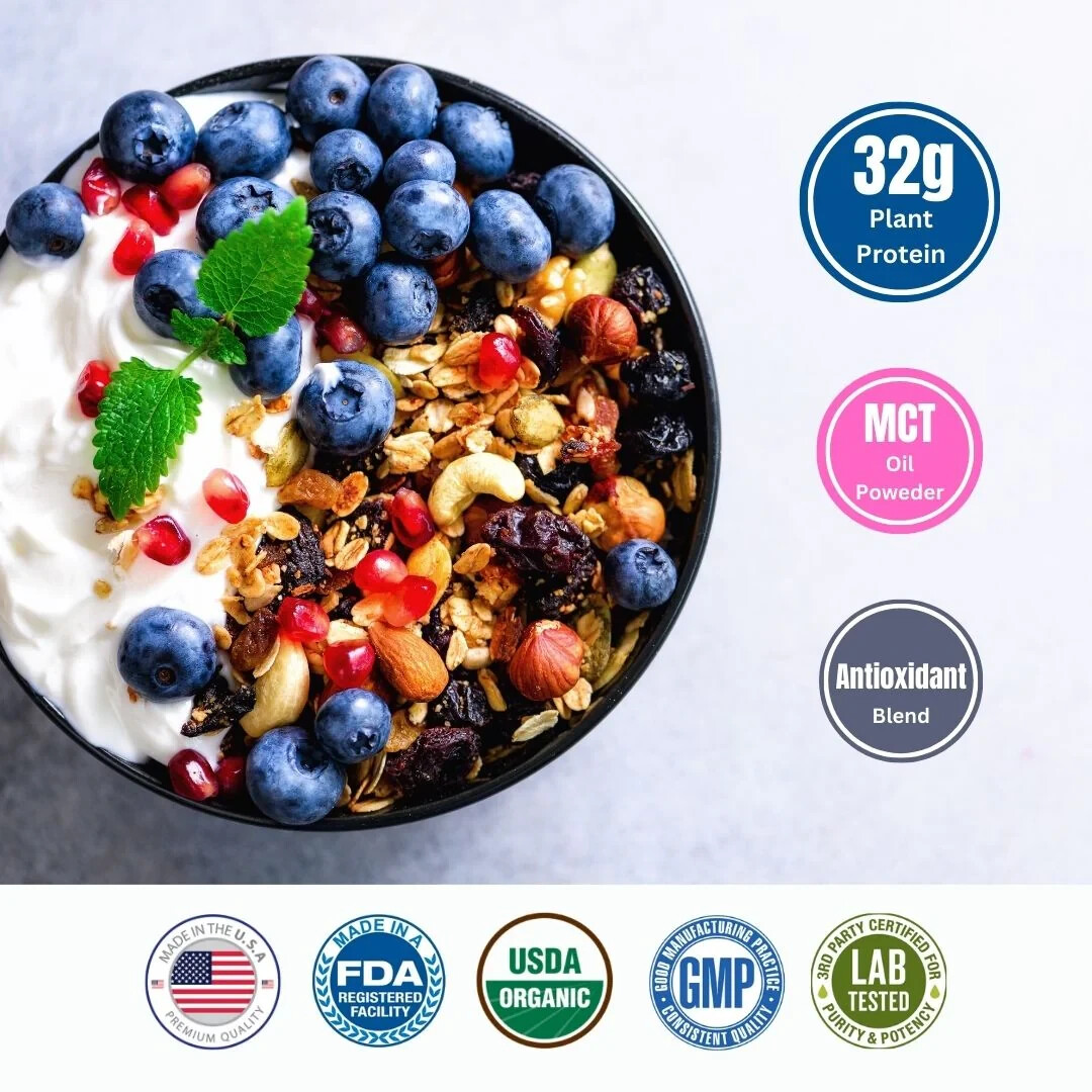 NF Plant Protein Blend, Vegan Protein Powder, No Artificial Sweeteners or Flavor