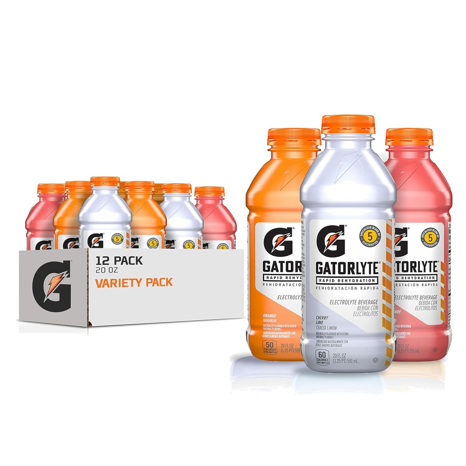 Electrolyte Beverage 12 Pack, Lower Sugar, 5 Electrolytes