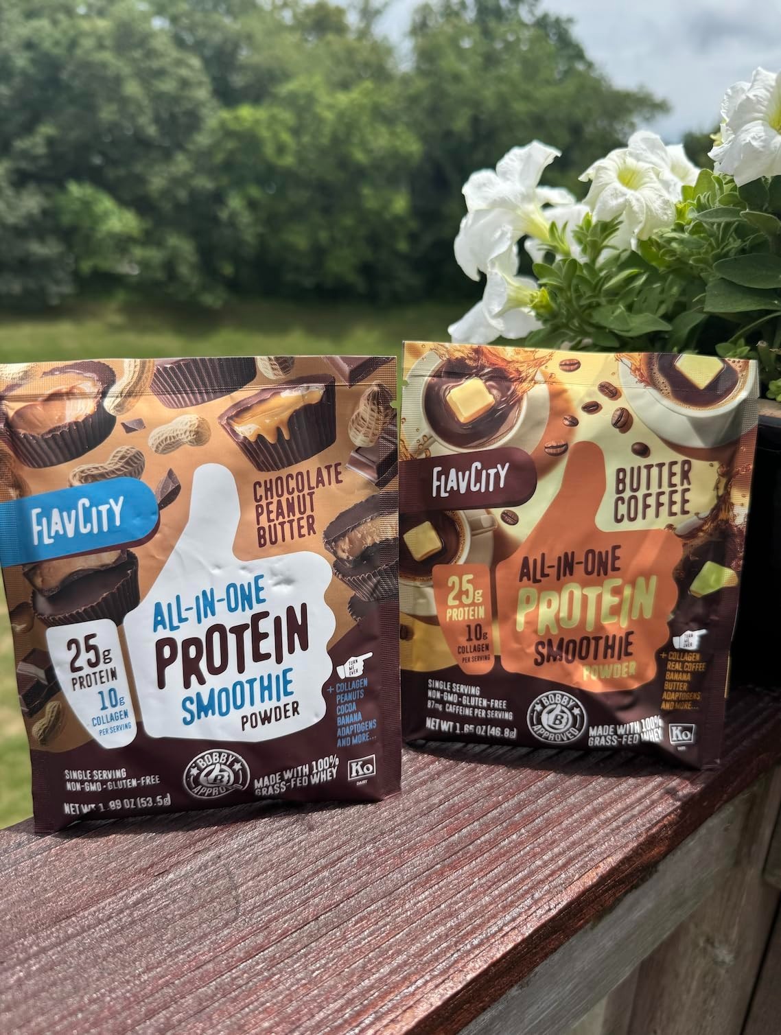 FlavCity Grass Fed Whey Protein Powder – Variety Pack – 25g Protein & 10g Collag
