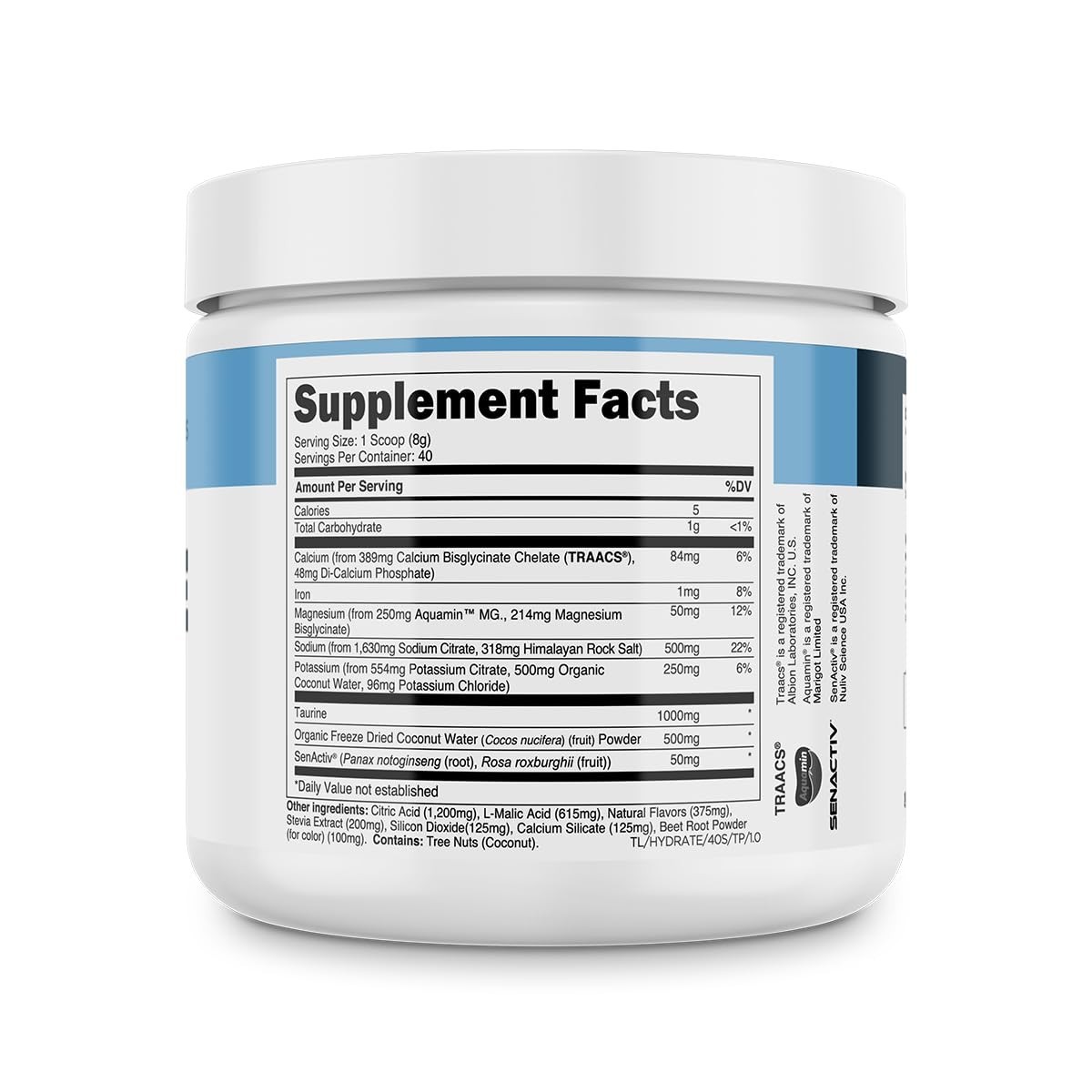 Electrolyte Powder for Hydration – Naturally Sweetened Coconut Water, Calcium, T