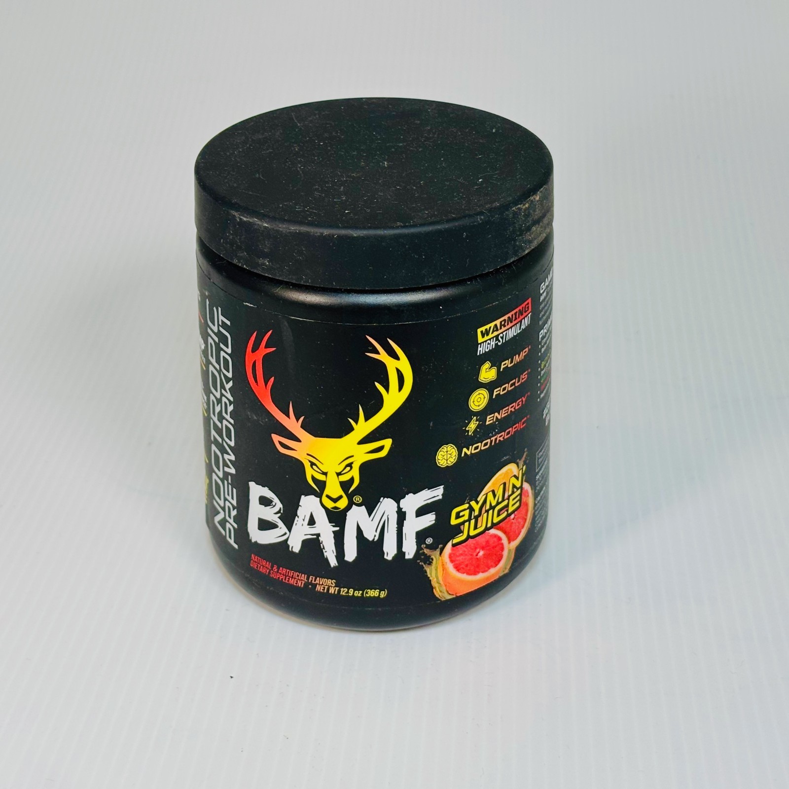 BUCKED UP BAMF HIGH STIMULANT NOOTROPIC PRE-WORKOUT Energy Drink Powder 30 svgs
