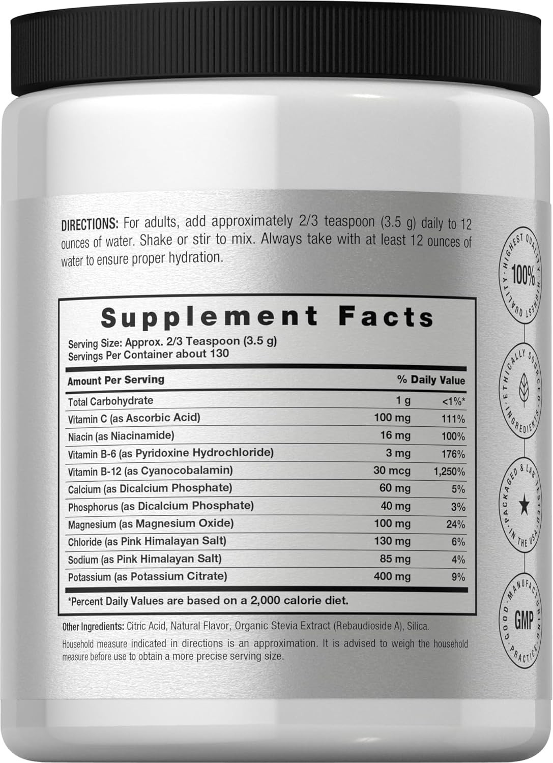 Electrolytes Powder | 16 oz | 130 Servings | Hydration Support | Keto-Friendl…