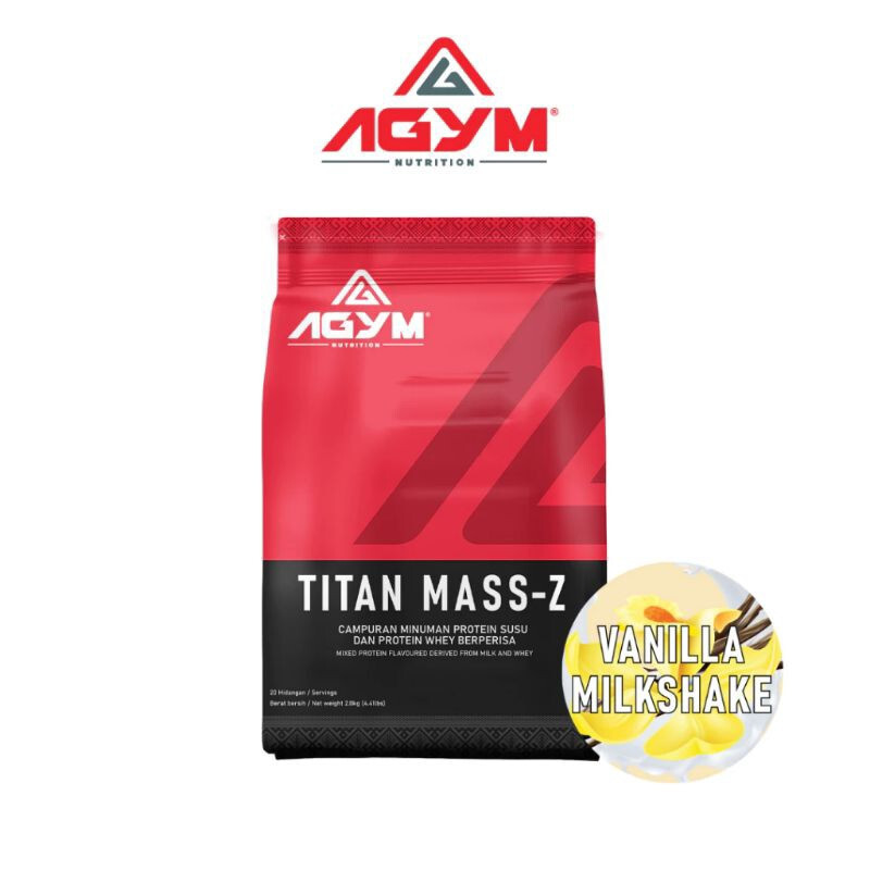 2X AGYM Nutrition TITAN MASS-Z Sport Nutrition Weight Mass Gainer 2kg -DHL
