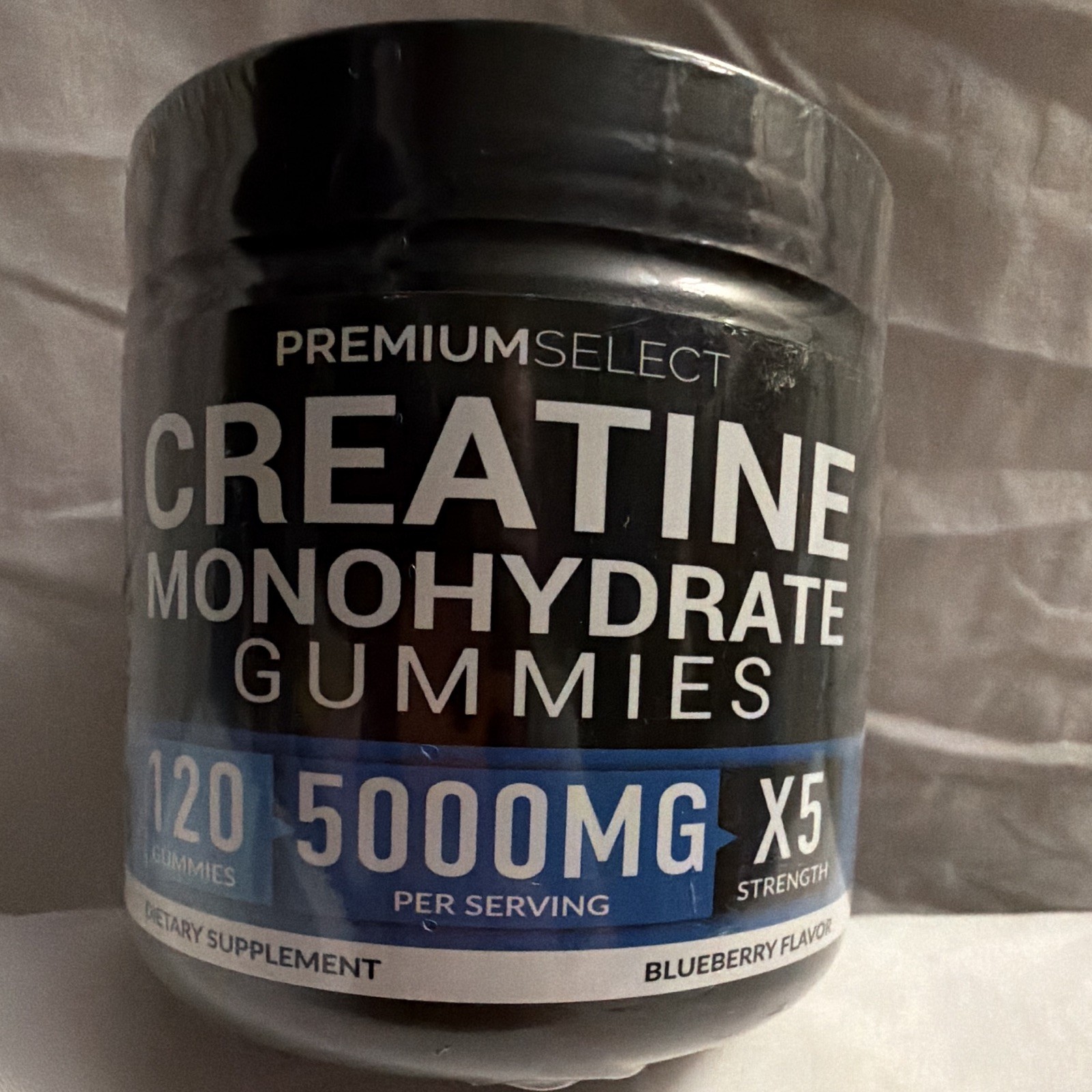Premium Select Creatine Monohydrate Gummies 5000mg Blueberry 120 Count
