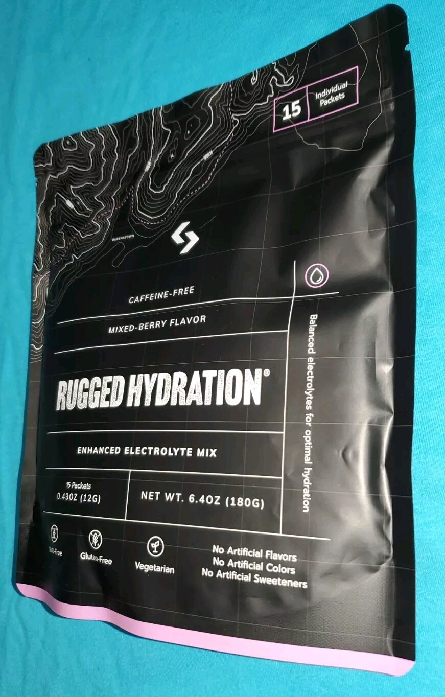 Rugged Hydration Mixed-Berry Electrolytes 15 packets NEW SEALED *FREE SHIPPING*