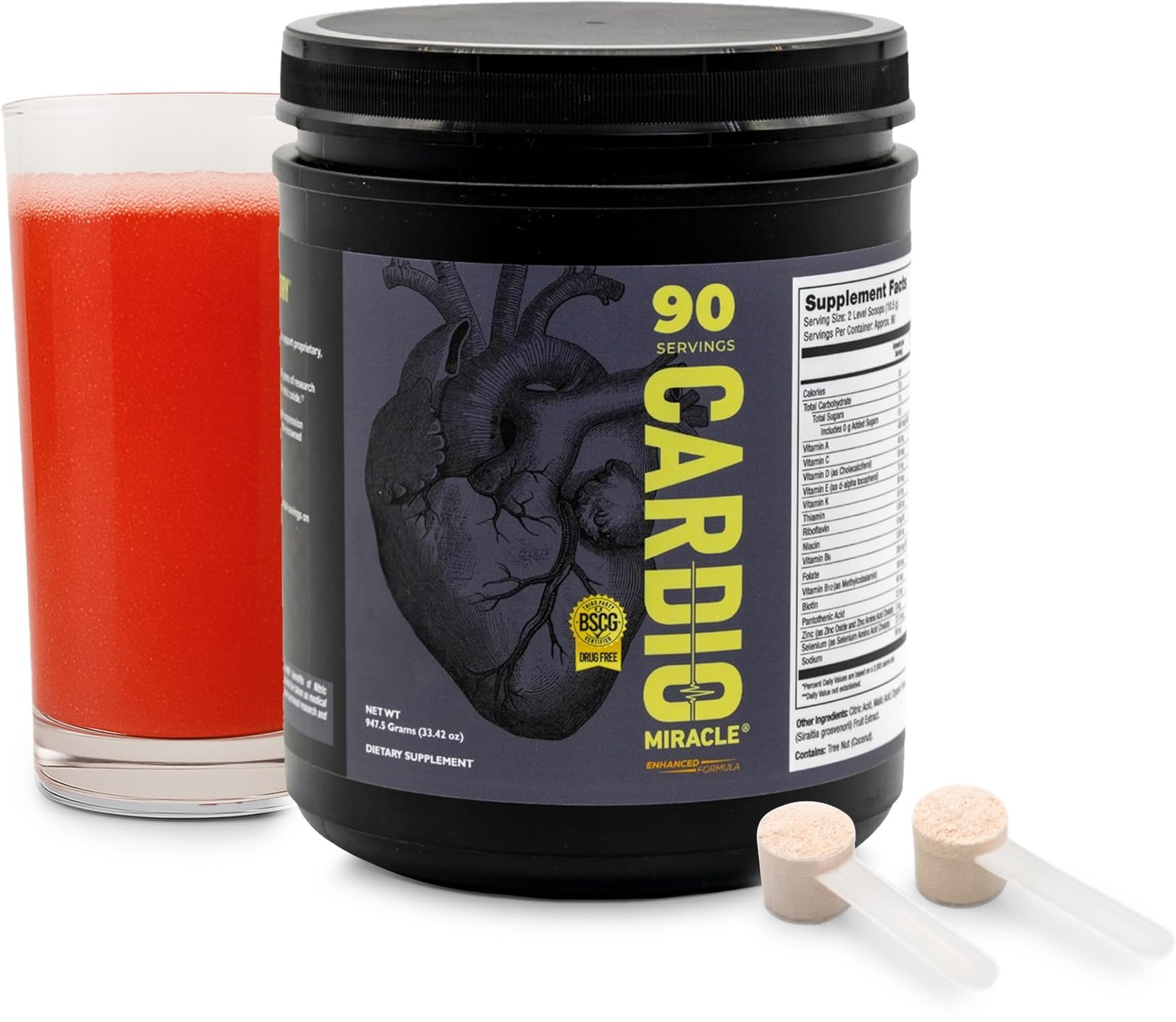 Cardio Miracle Nitric Oxide Supplement – Super Beets, 90 Servings, Heart Support