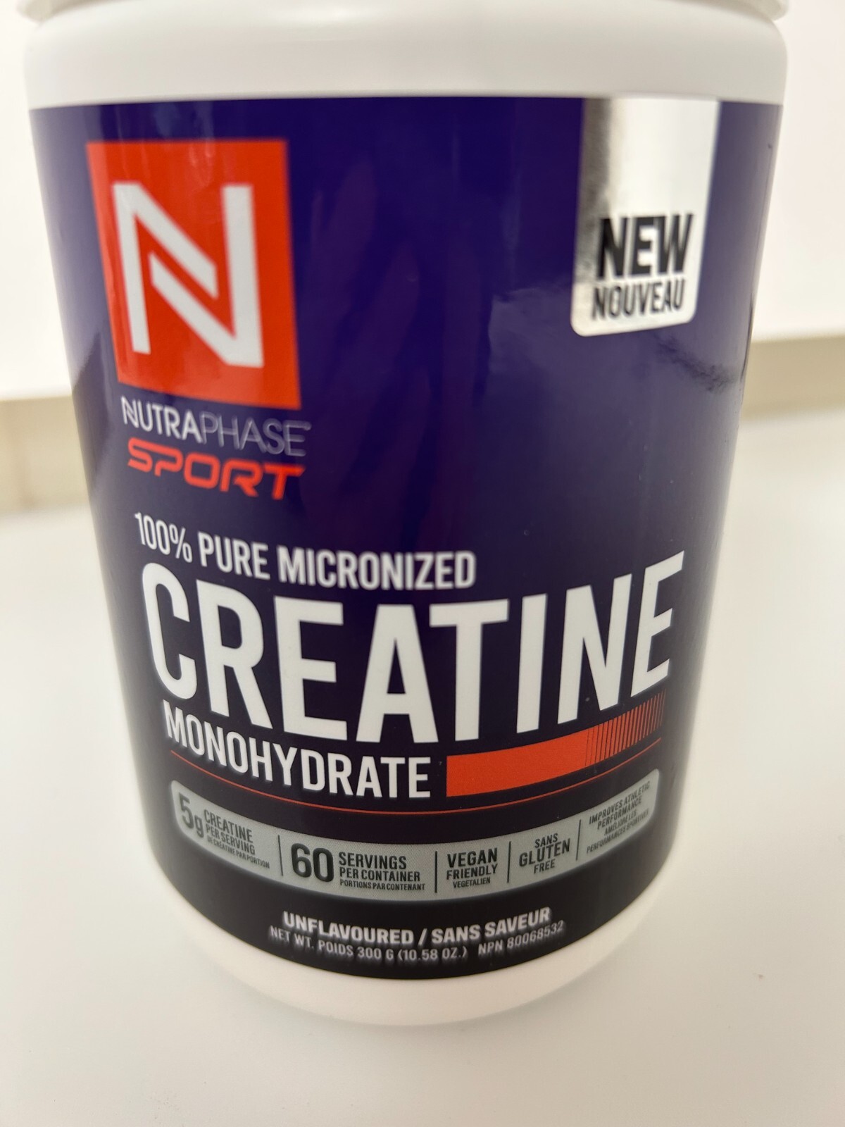 NUTRAPHASE CREATINE MONOHYDRATE PW MICRONIZED UNFLAVORED 60 Servings 300 Grams💪