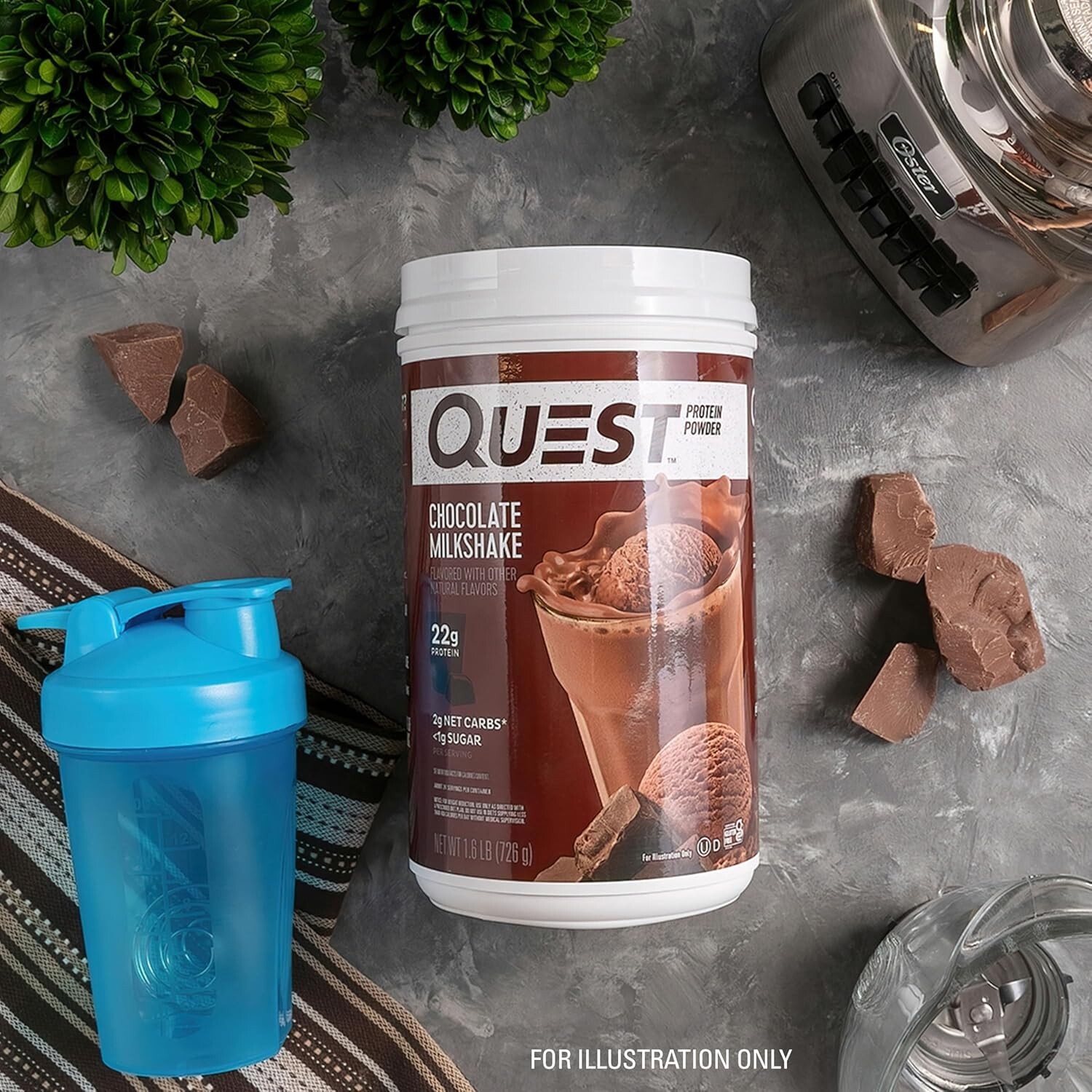 Low Carb Chocolate Milkshake Protein Powder – 1.6lb, 24 Servings, Gluten Free