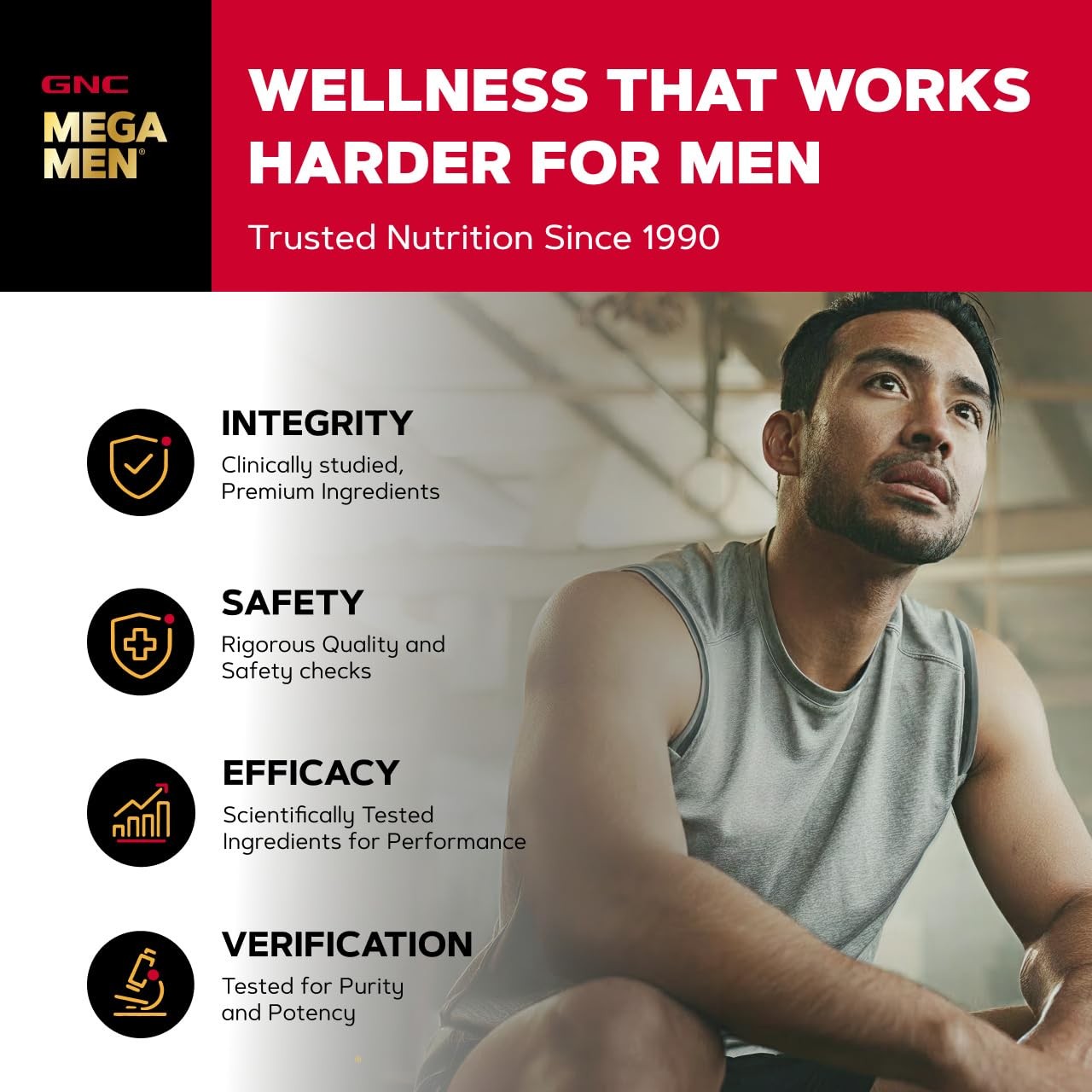 GNC Mega Men Sport Multivitamin for | Performance, 90 Count (Pack of 1)