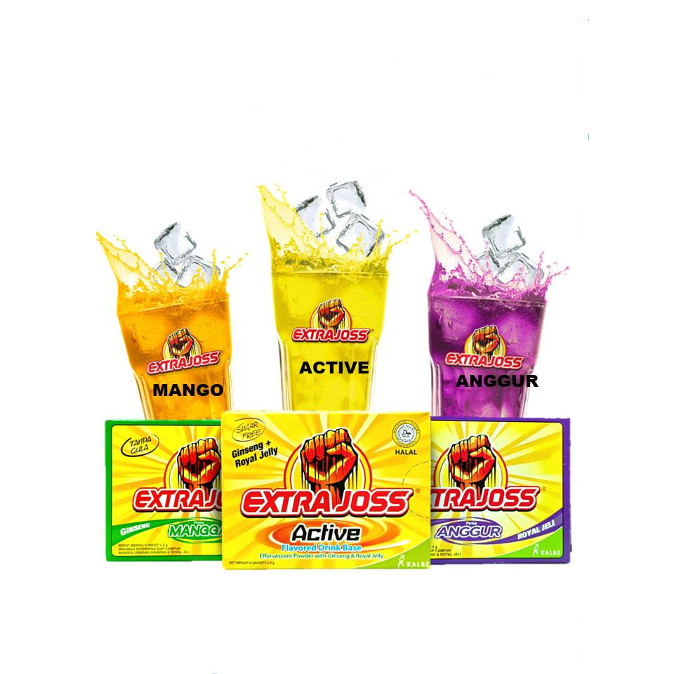Extra Joss Energy Drink Powder Flavor Mango, Grape, Active – QUICK ENERGY BOOST