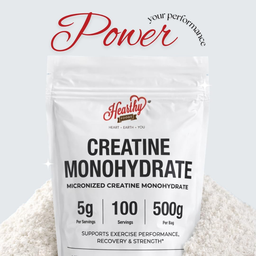 Creatine Monohydrate Micronized Powder 500G – 100 Servings, 5000Mg per Serving (