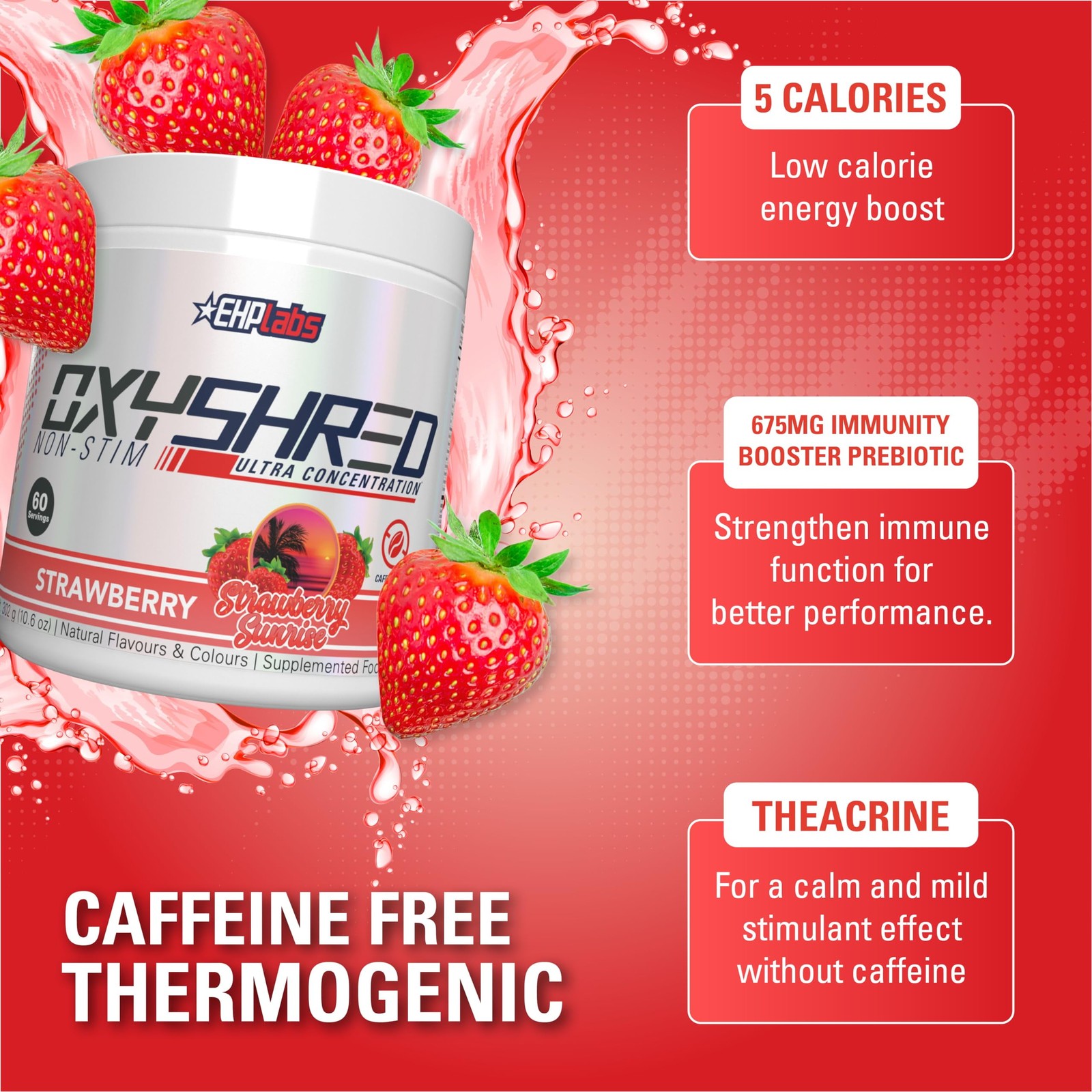 Oxyshred Non Stimulant Pre Workout Powder – Stim Free, Caffeine Free Preworkout