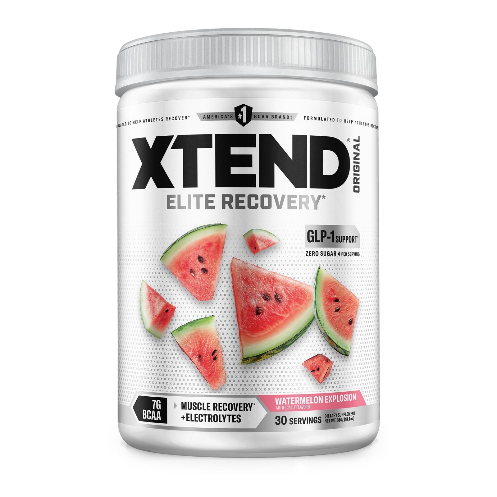 BCAA Powder for Muscle Recovery & Hydration, 7g BCAAs, Sugar-Free, Watermelon, 3