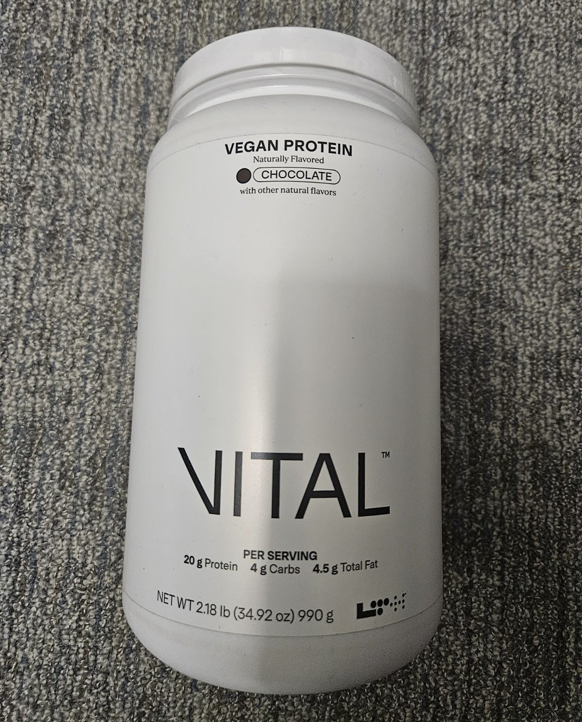 VITAL Vegan Protein Powder, Chocolate Flavor, 990g (About 30 Servings)