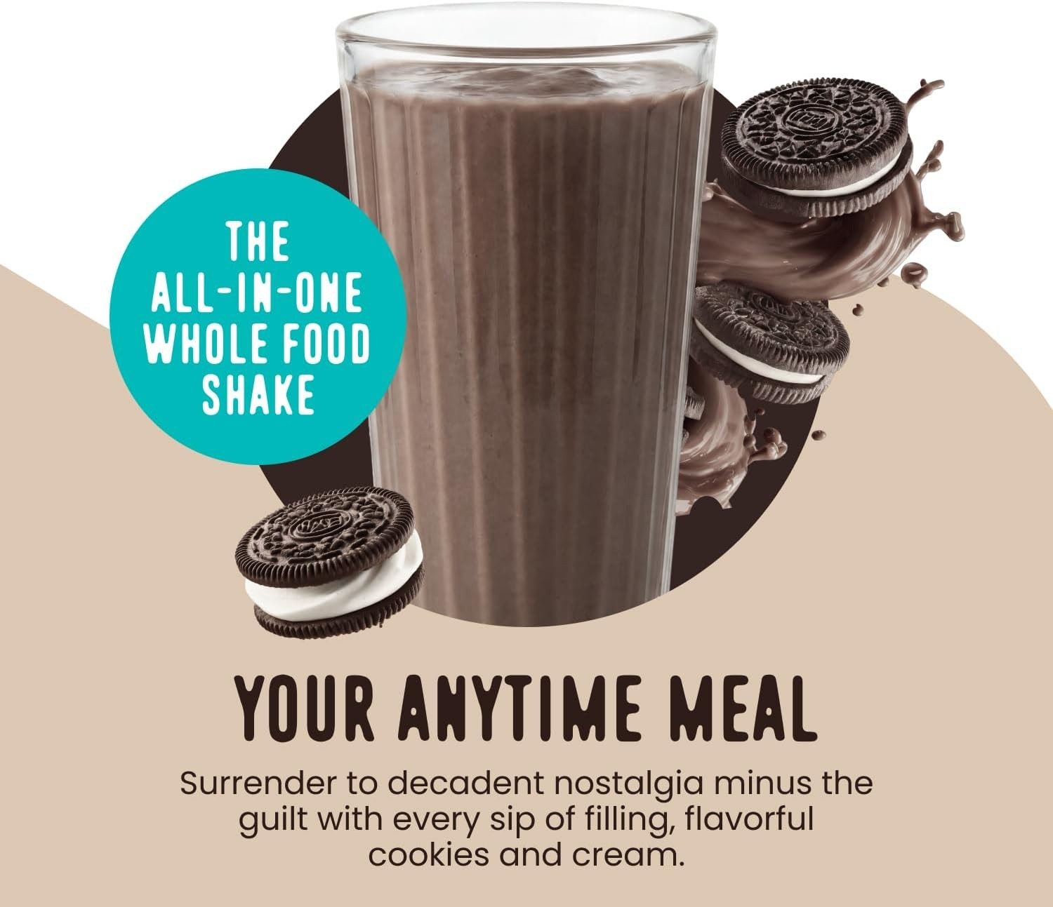 FlavCity All in One Protein Shake Powder Cookies & Cream 20 Servings Grass Fed