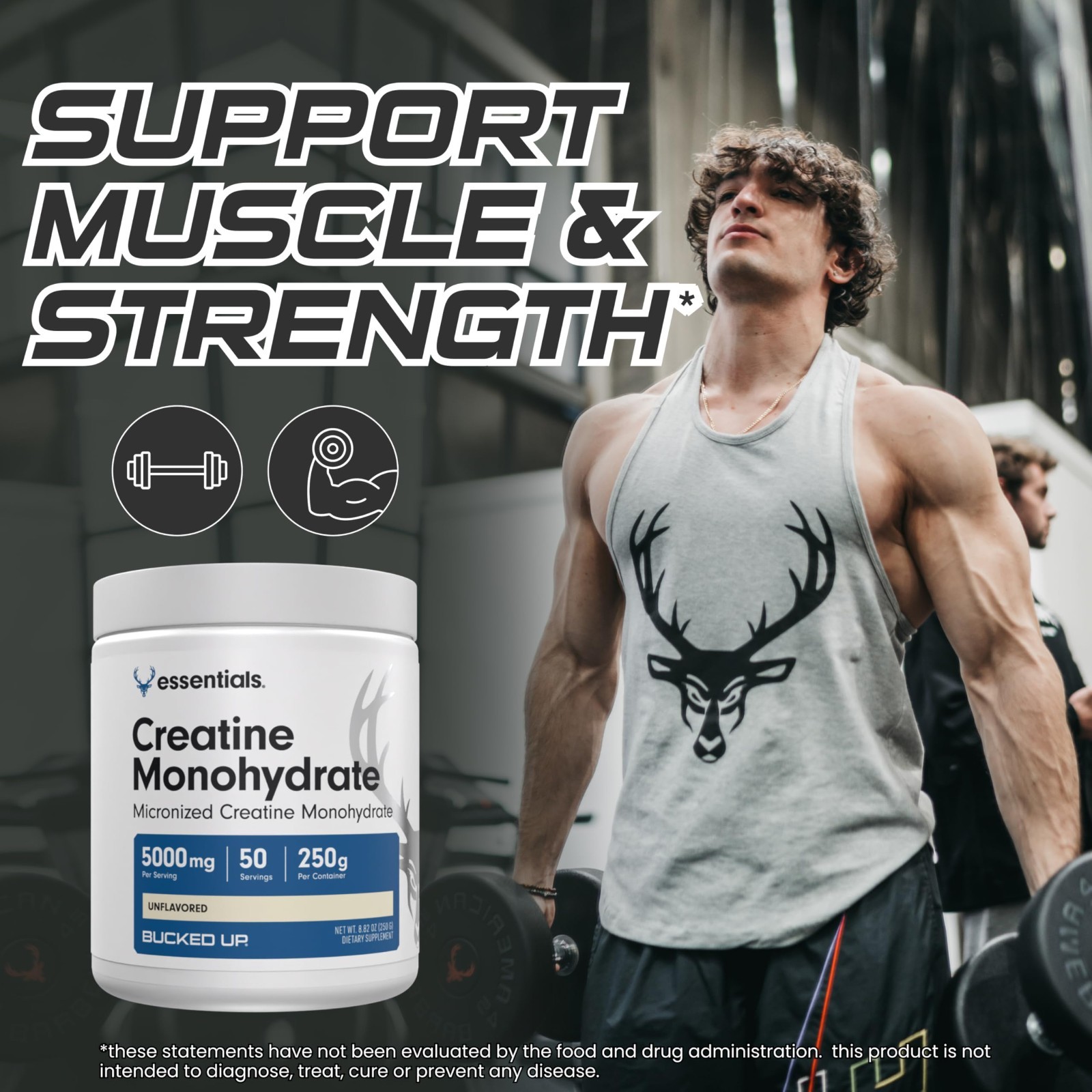 Micronized Creatine Monohydrate Powder – Unflavored, Easy Mix, 5G/Serving, 250g