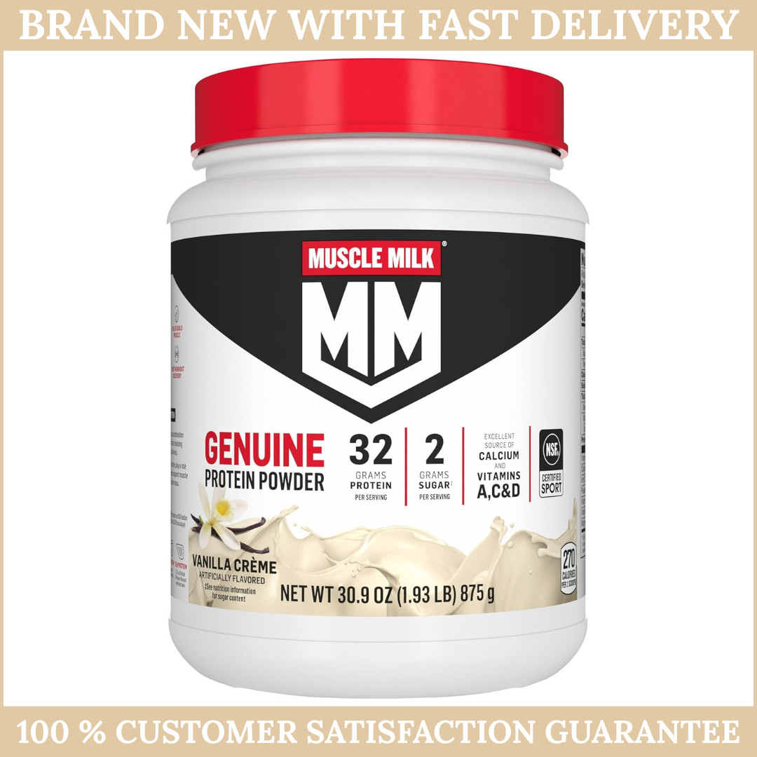 Muscle Milk Genuine Protein Powder Vanilla Creme 32g Protein 1.93 lb