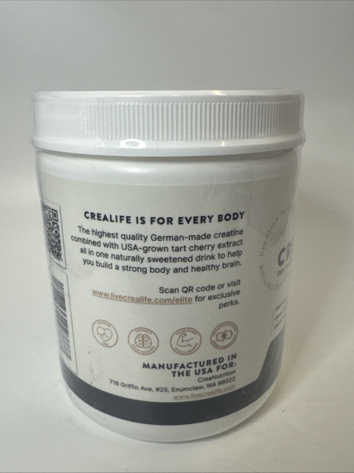 CreaLife – German Micronized Creatine + USA Tart Cherry + Vitamin B6 12/2026