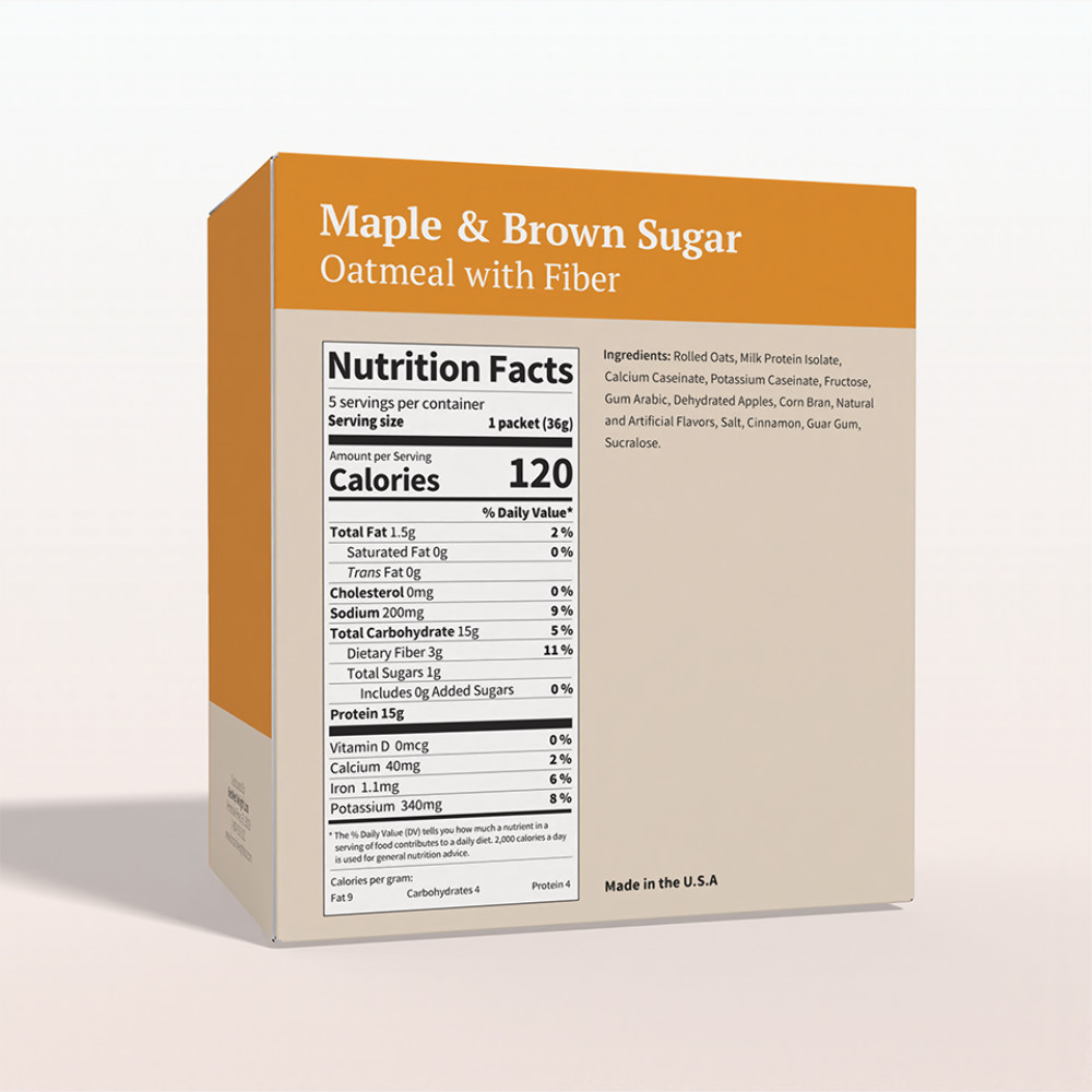 BestMed – Maple Brown Sugar Oatmeal | Ideal Protein Alternative, Low Cal 5/ct