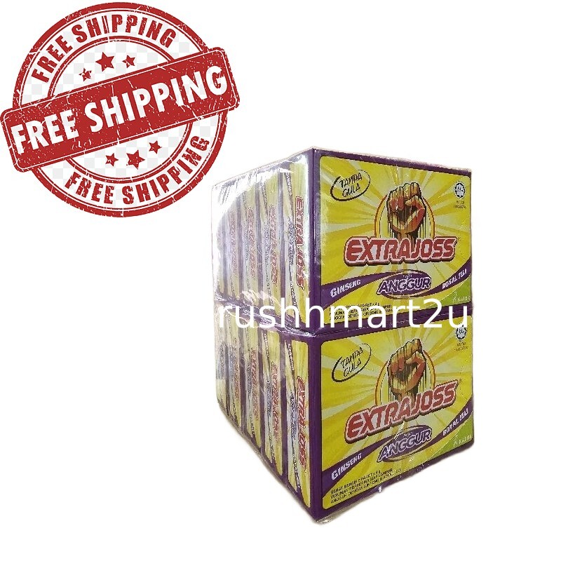 EXTRA JOSS Grape Flavor 10 Box (60 Sachets) Energy Drink Powder FREE SHIPPING