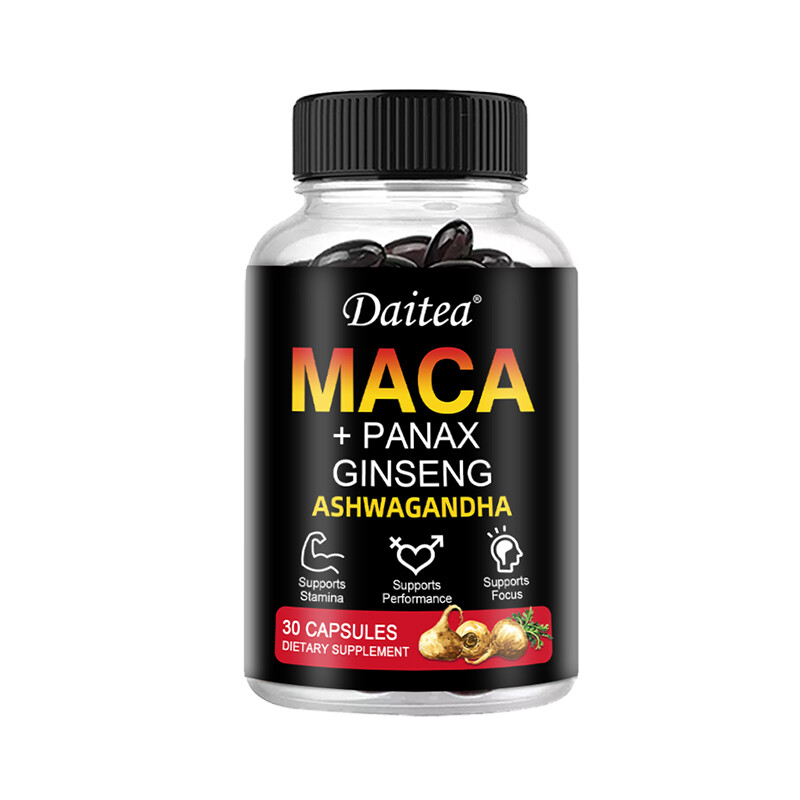 Maca Capsules – Containing Ginseng and Ashwagandha – Provide Natural Energy