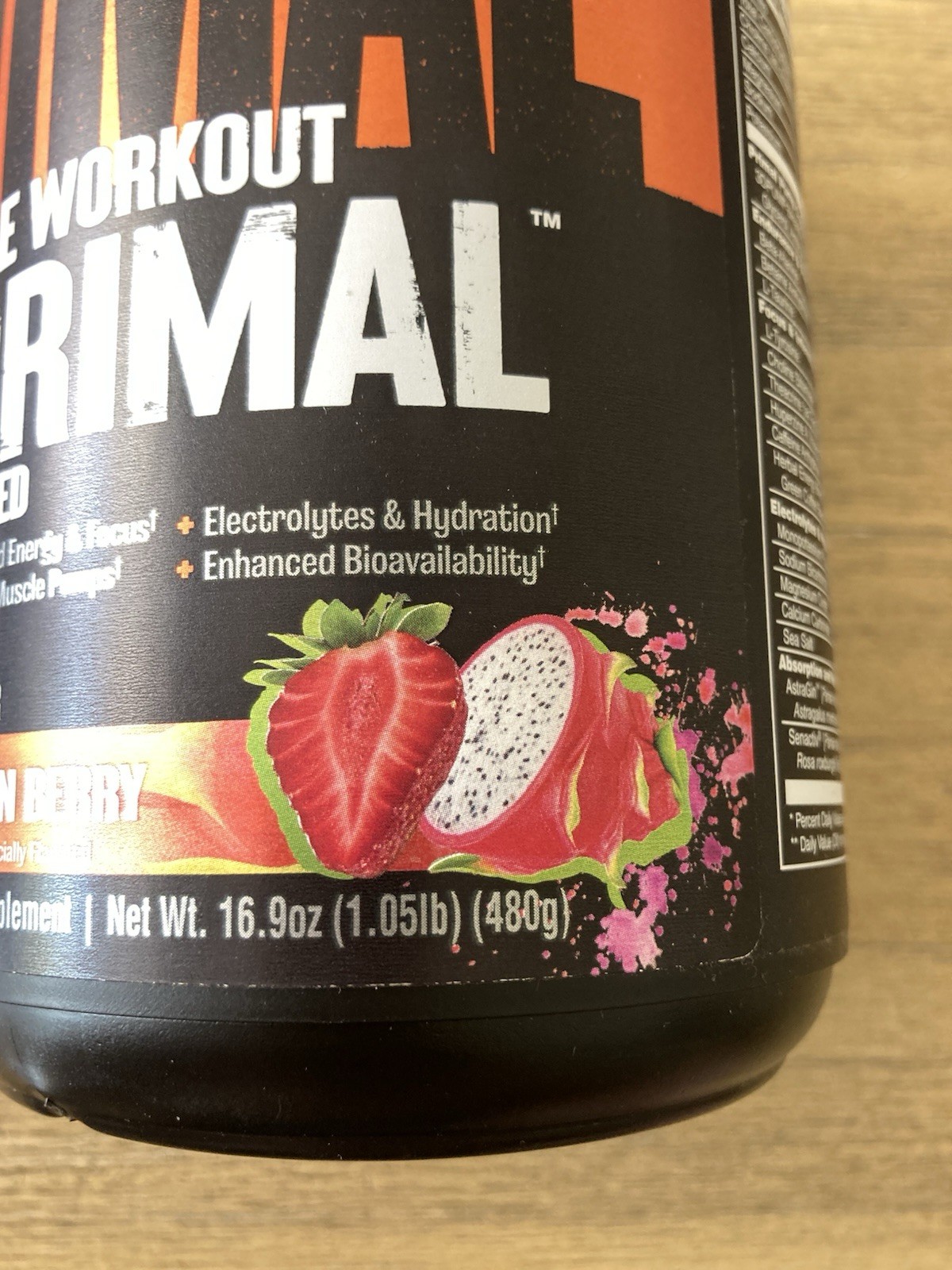 Animal Pre Workout Primal Loaded Powder Dragon Berry 1.05 lb (480 g)