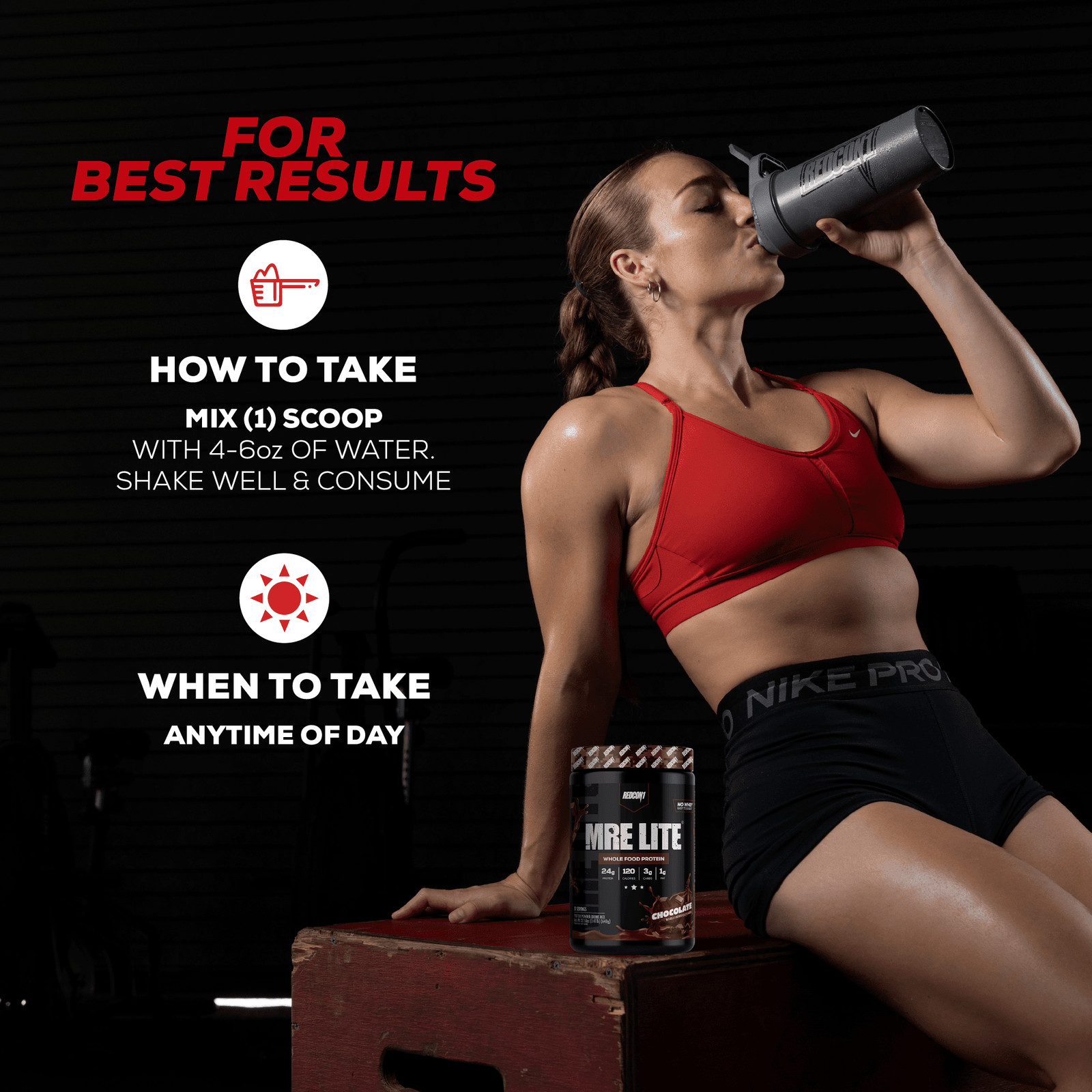 REDCON1 MRE Lite Whole Food Protein Powder, Chocolate