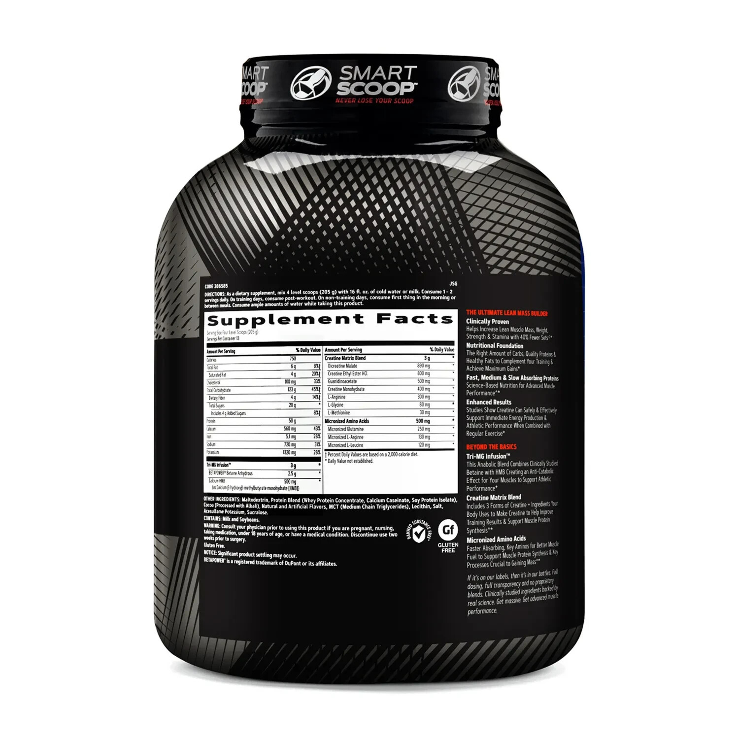 GNC Amplified Mass XXX Anabolic Mass Gainer 6 LBS Chocolate