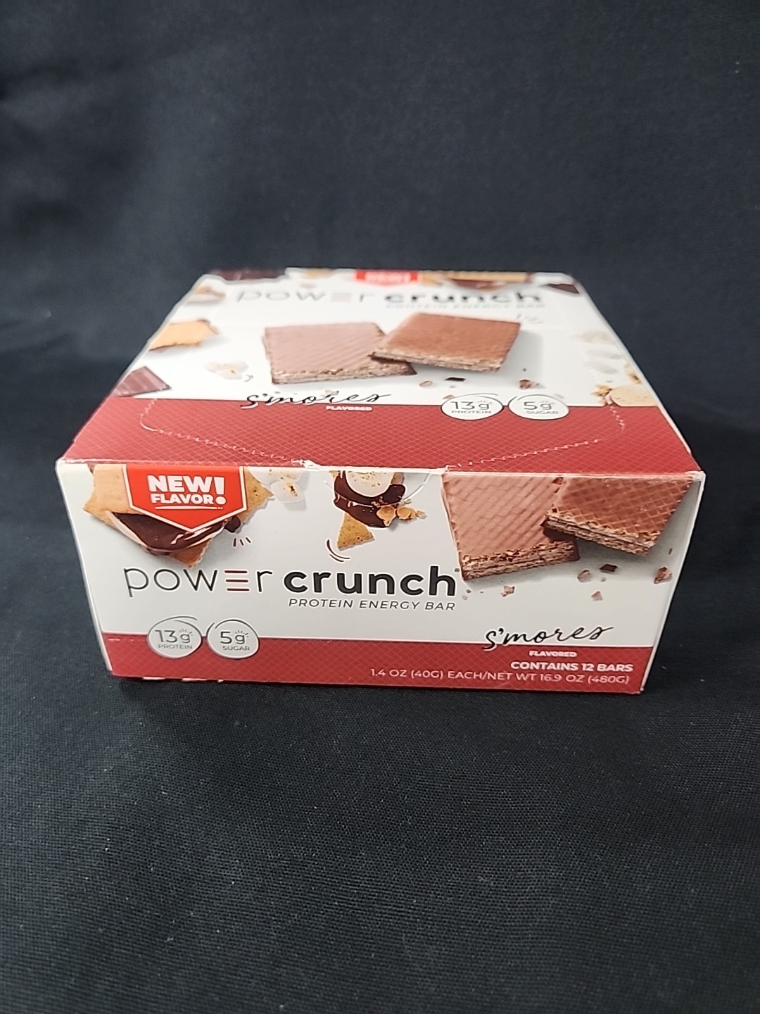 Power Crunch Protein Energy Bar, S’mores, 12 Bars, 1.4 oz (40 g) Each BB 12/25