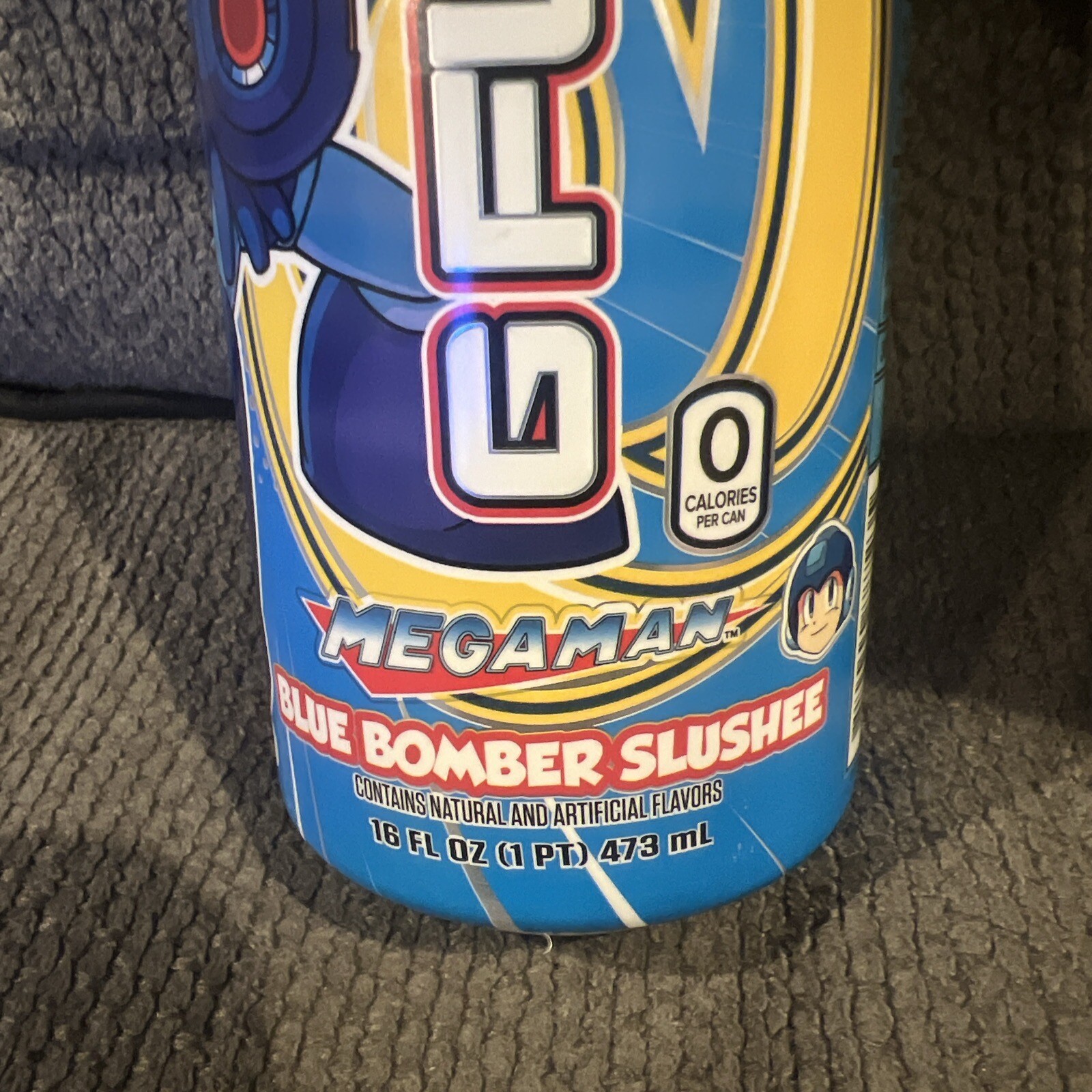 Megaman Blue Bomber Slushee G Fuel Energy Drink Full 16 FL OZ Limited Edition