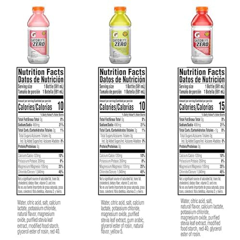 Gatorlyte Zero Rehydration Electrolyte Drink, 3 Flavor Variety Pack, Specialized