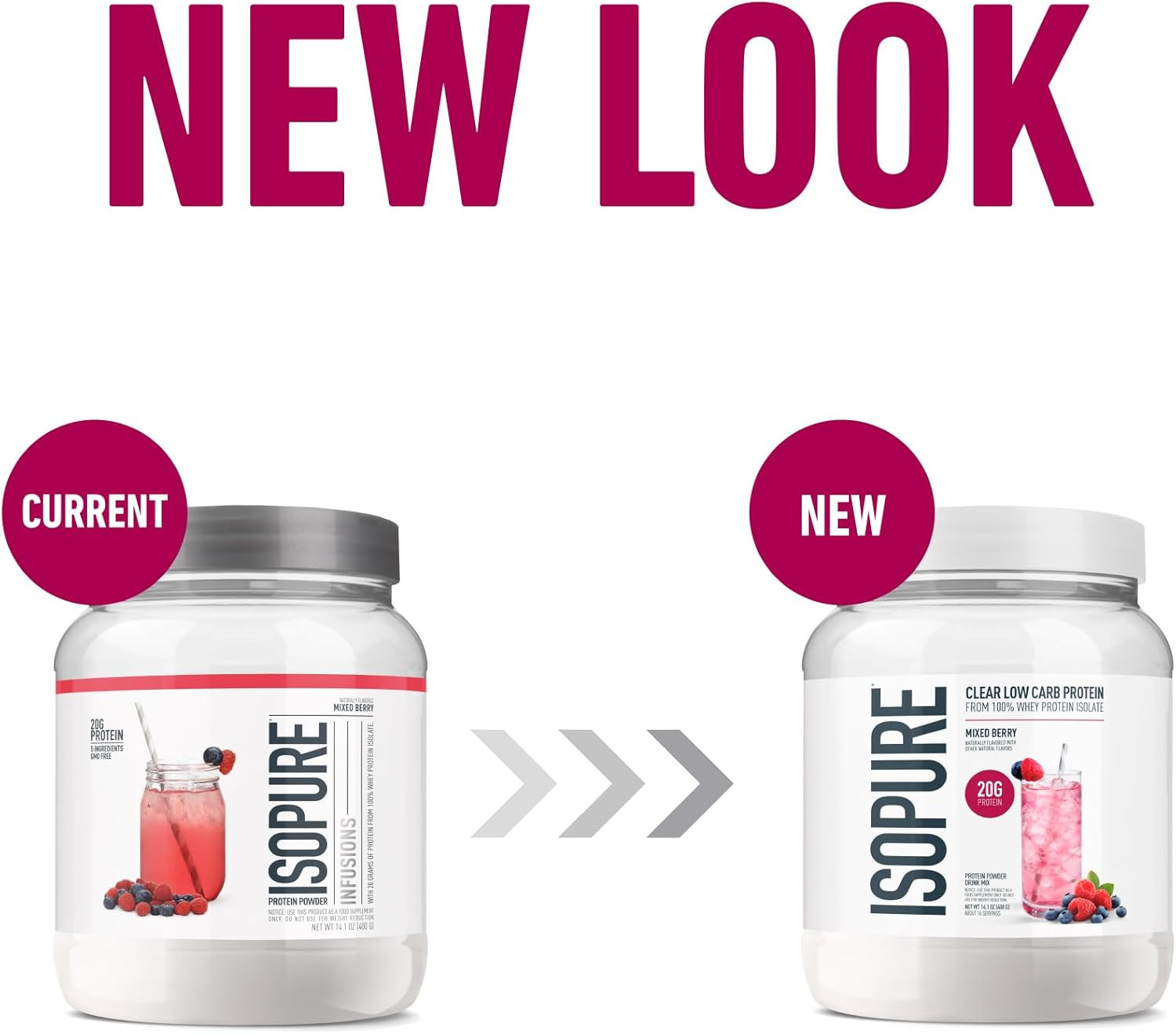 Clear Whey Isolate Protein Powder, Lactose Free, Gluten Free, Naturally Flavored