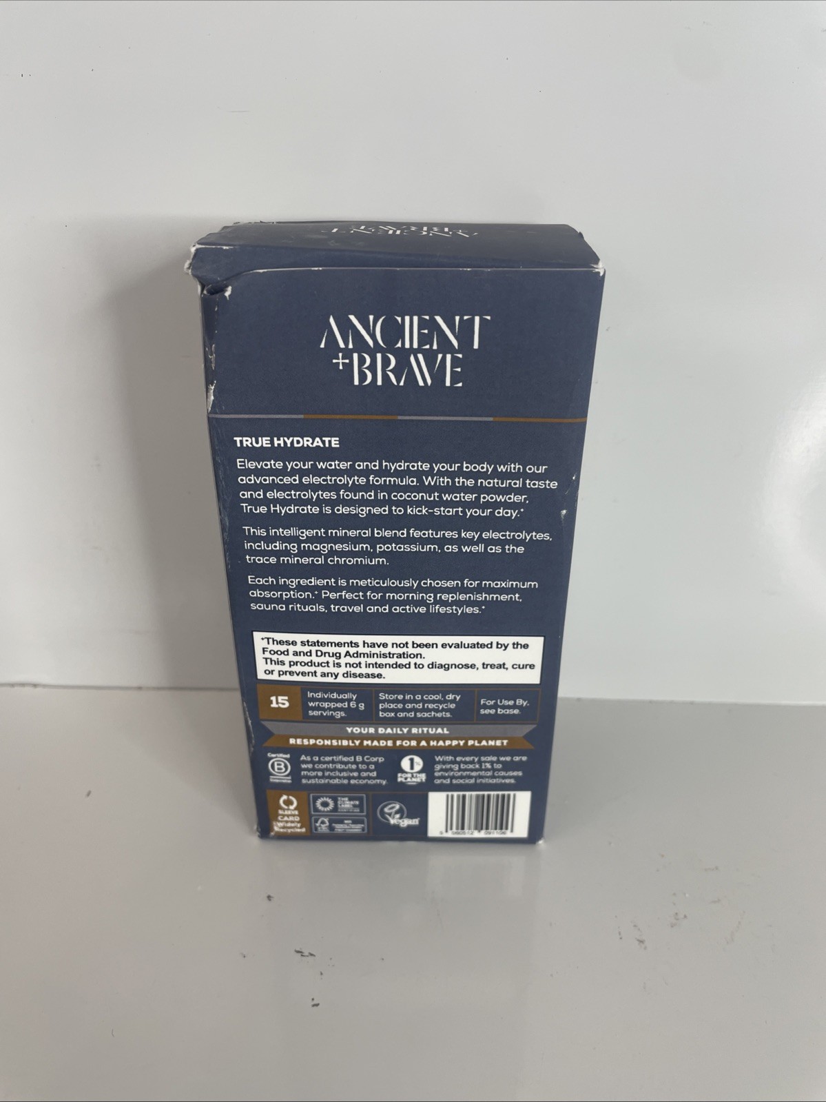 Ancient + Brave True Hydrate Electrolytes Powder Packets (15) Mineral Formula