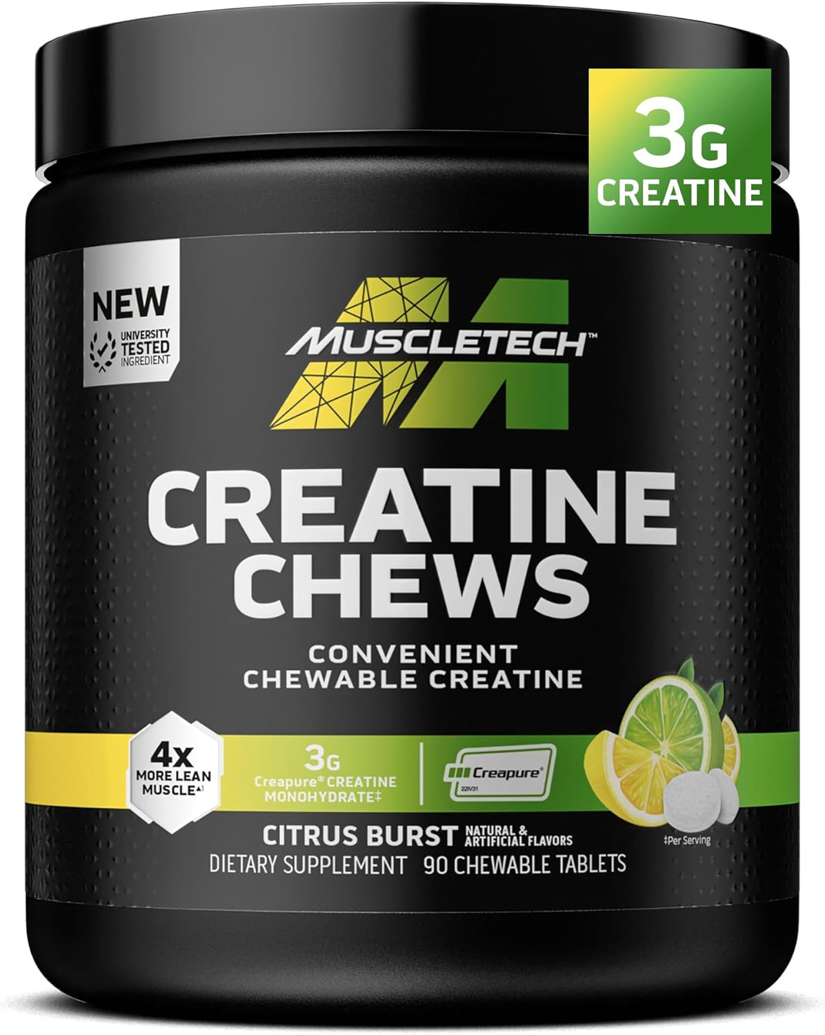 | Creatine Chews | Creapure Monohydrate Supplement for Muscle Recovery, Muscl…