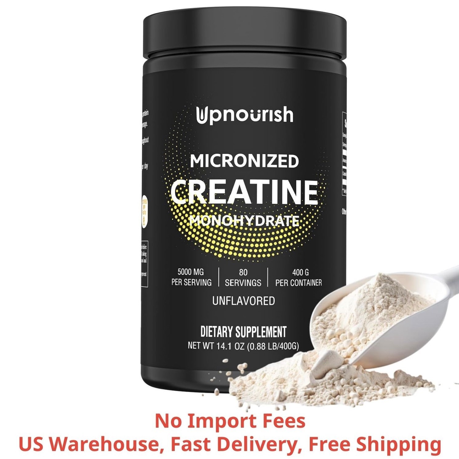 Monohidrato de creatina micronizado en polvo – apoyo muscular, sin sabor