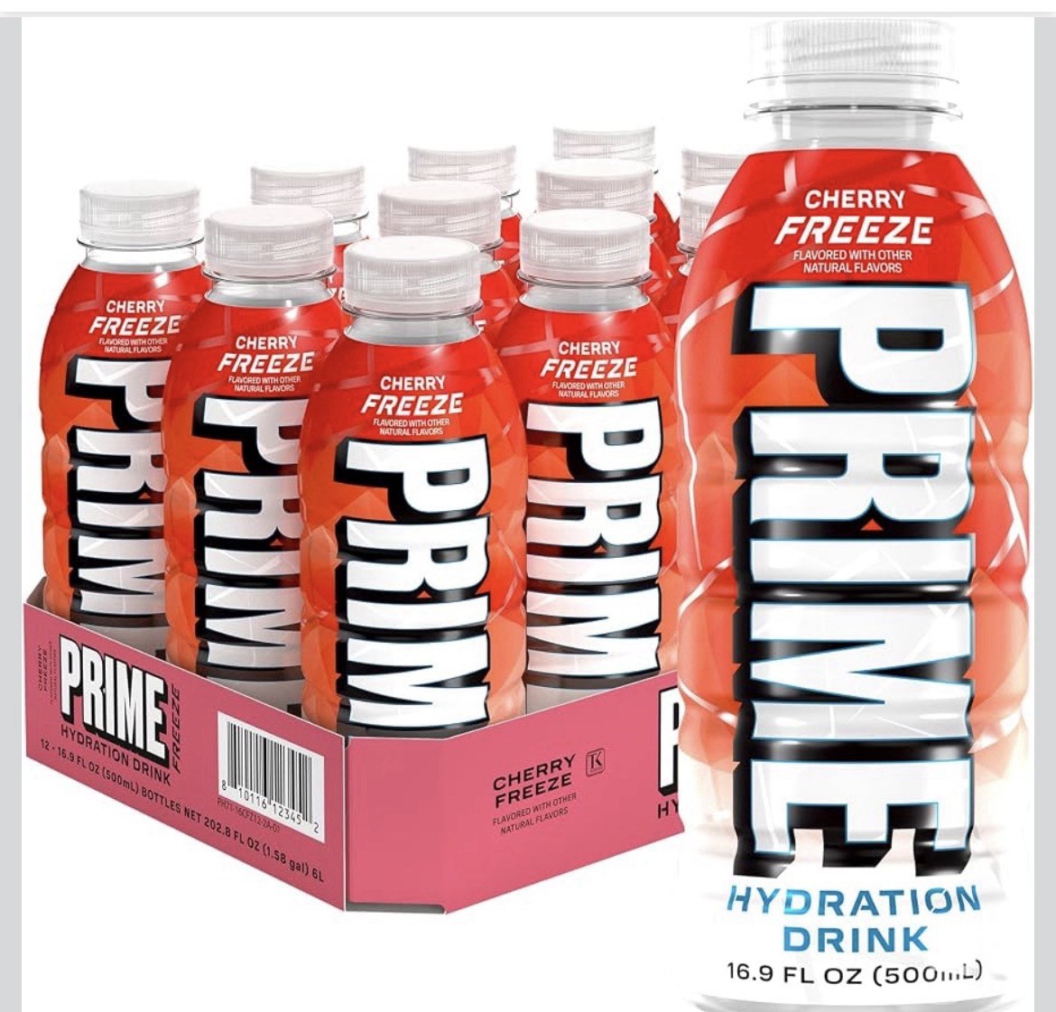 PRIME Hydration CHERRY FREEZE, Sports Drinks with Coconut Water