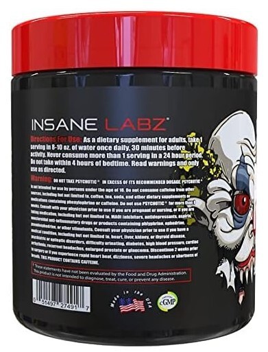 Psychotic Pre Workout Watermelon 35 Servings Extreme Energy
