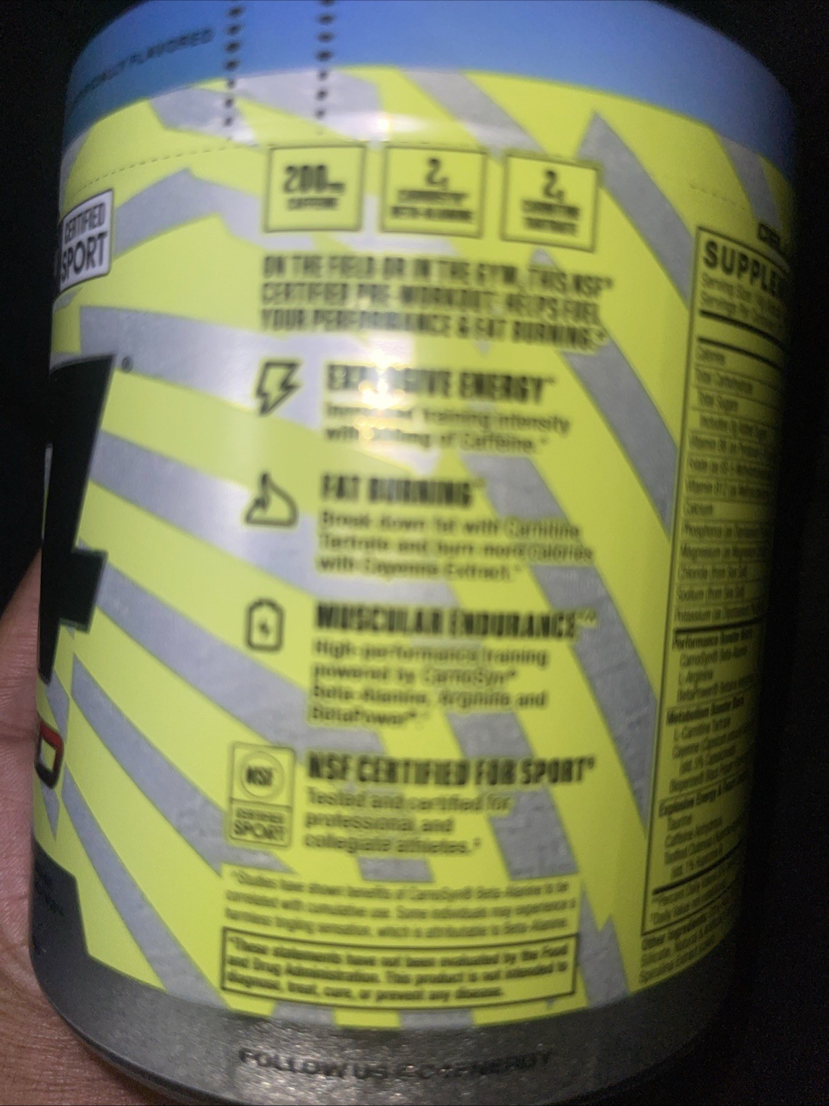 C4 Sport Ripped Pre-Workout Artic Snow Cone 9.9 oz 20 Servings 09/2026 Sealed