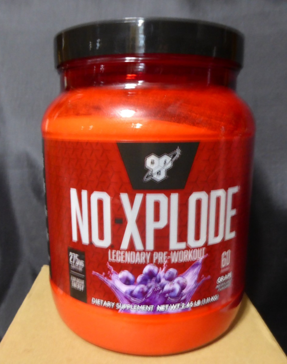 BSN N.O.-XPLODE Pre-Workout Grape Supplement – 60Servings