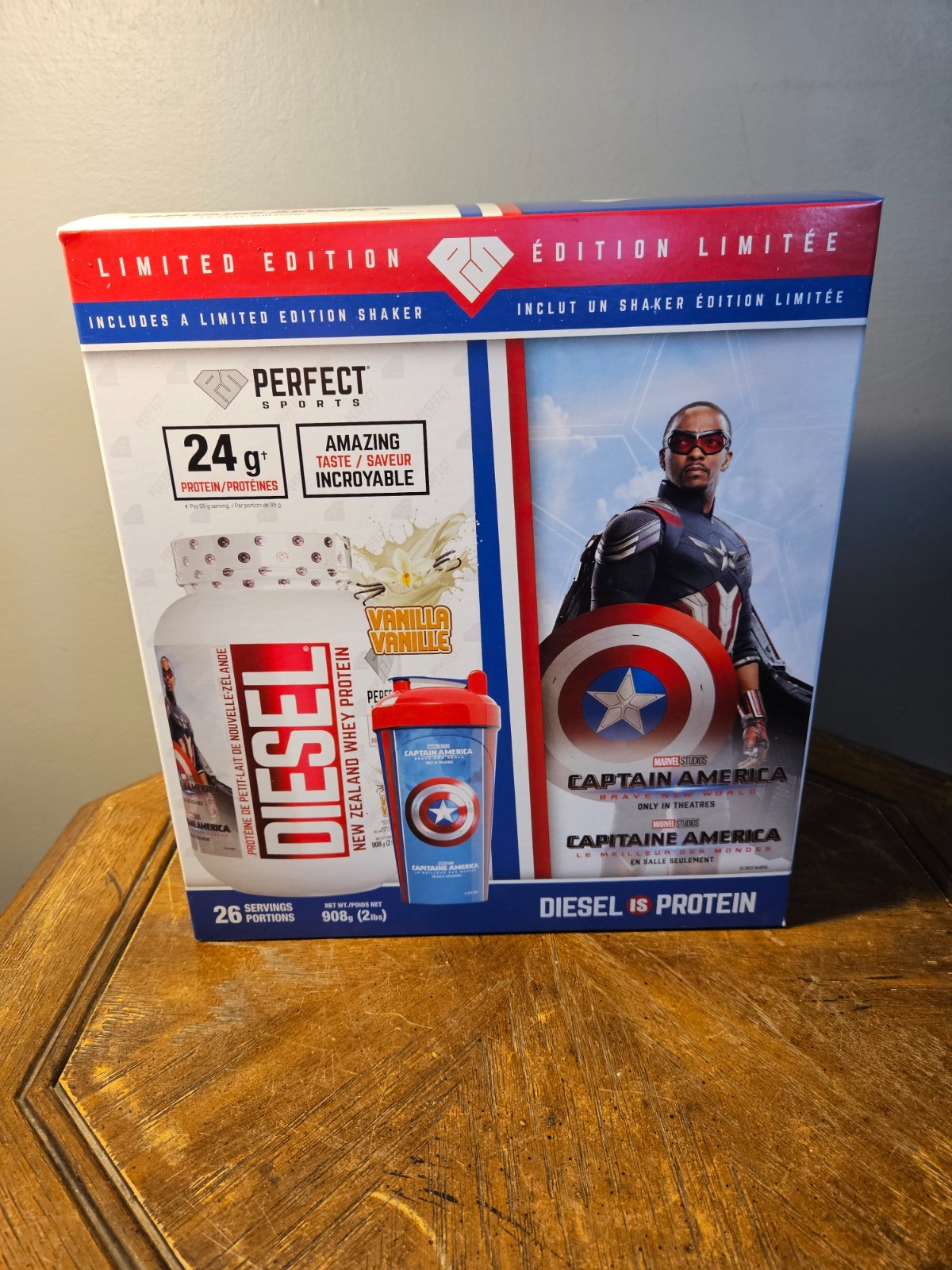 Diesel New Zealand Whey Protein Powder Limited Edition Captain America Shaker