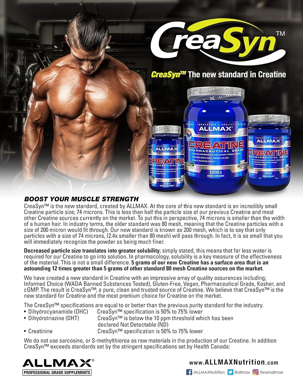Pure Micronized Creatine Powder 1000g