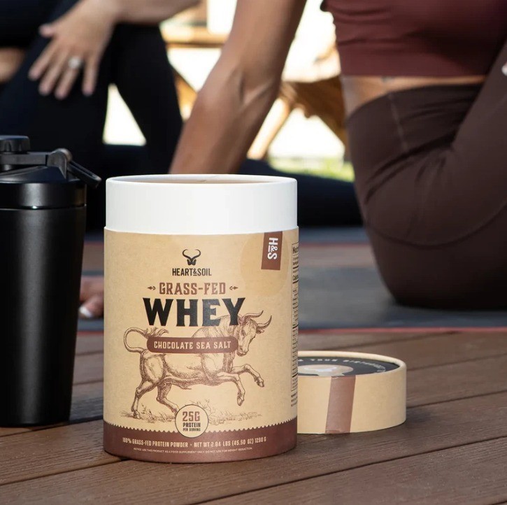 HEART & SOIL 100% Grass-Fed Whey Chocolate Sea Salt – 2 Lbs